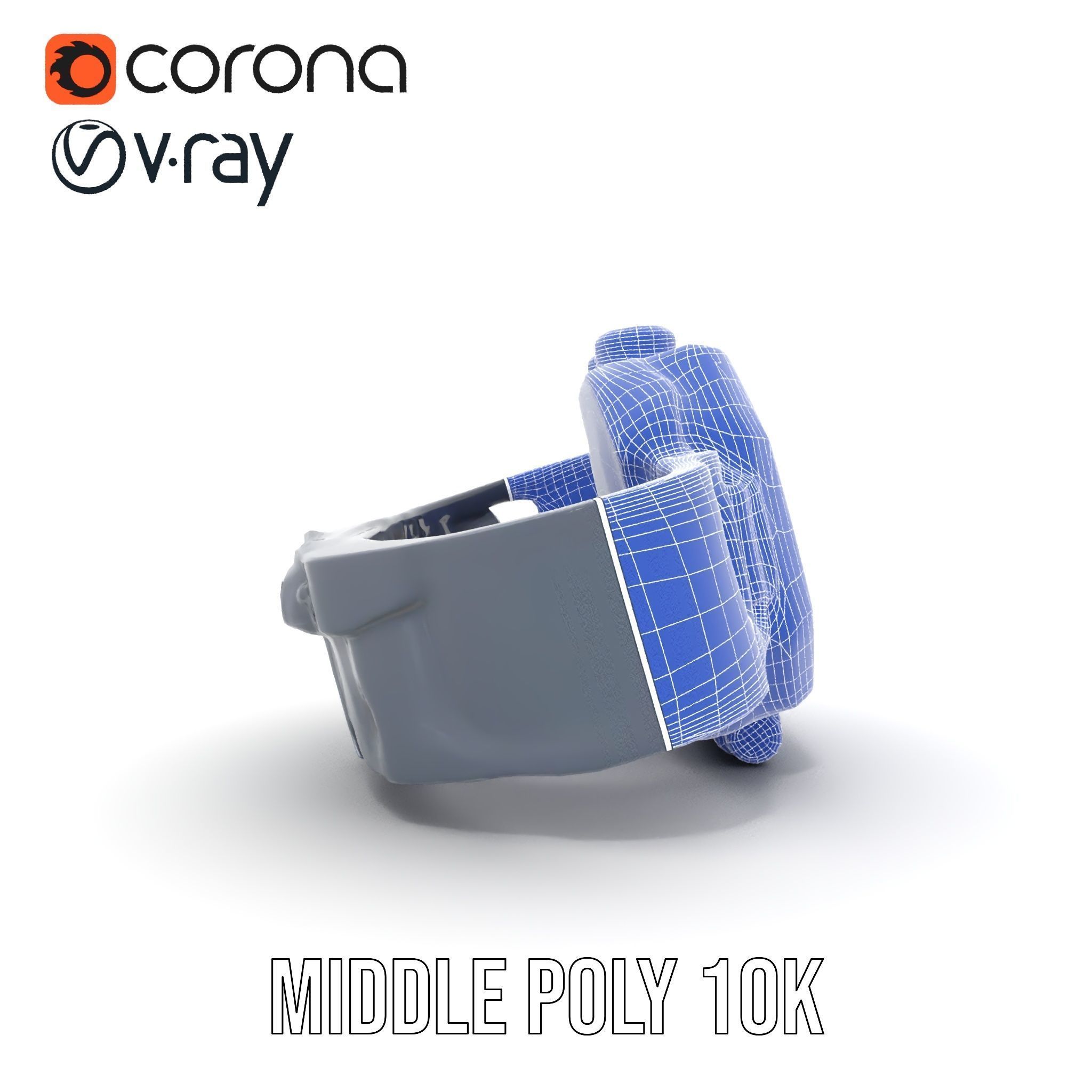 Futuristic Tactical Wristwatch Model Pack Low-poly 3D model_27