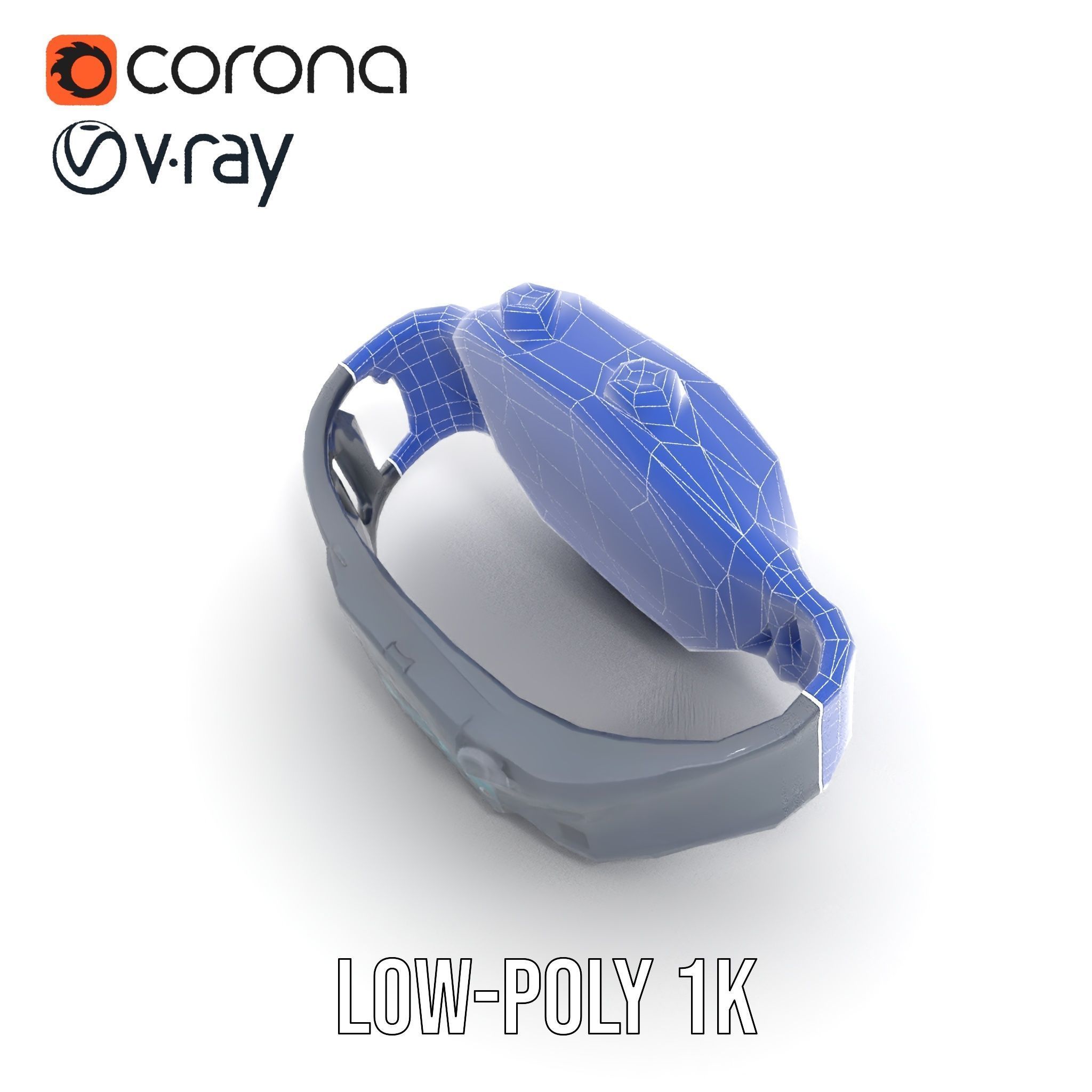 Futuristic Tactical Wristwatch Model Pack Low-poly 3D model_28