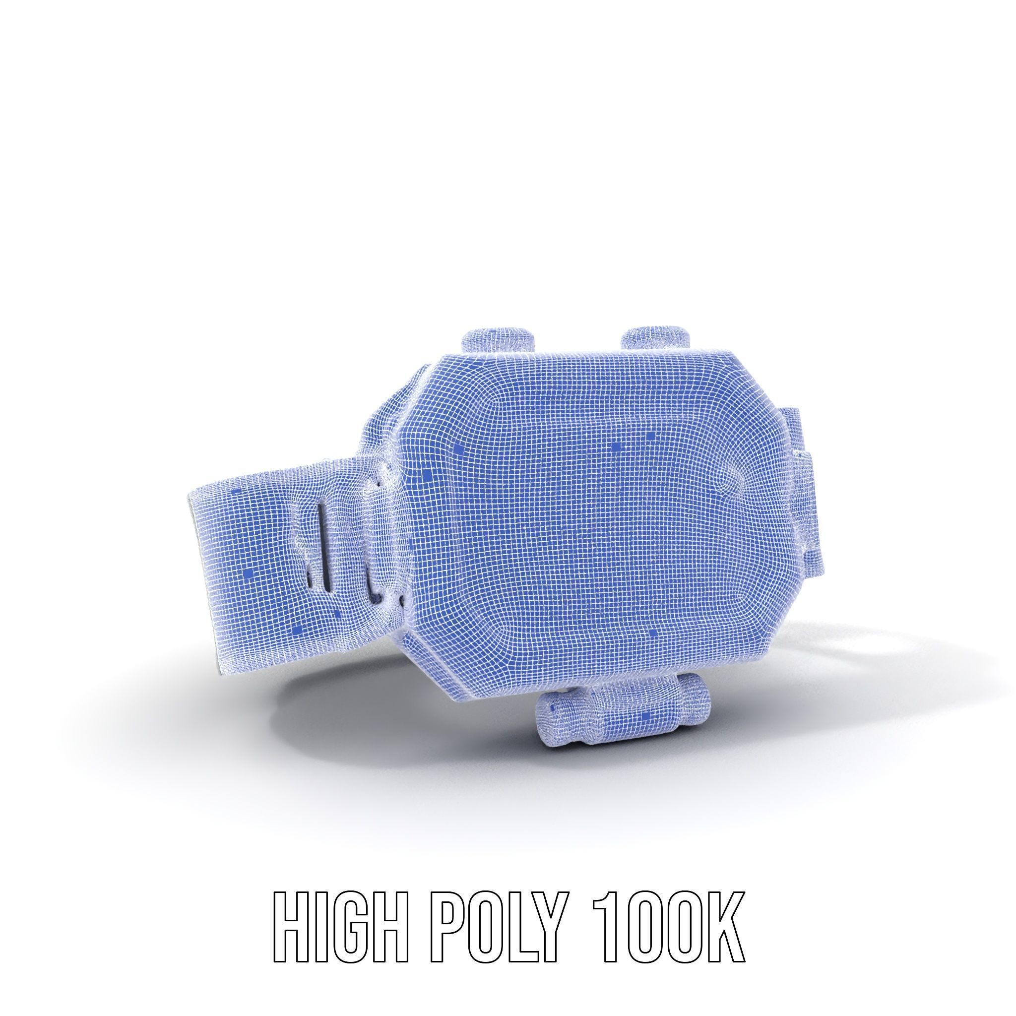 Futuristic Tactical Wristwatch Model Pack Low-poly 3D model_4