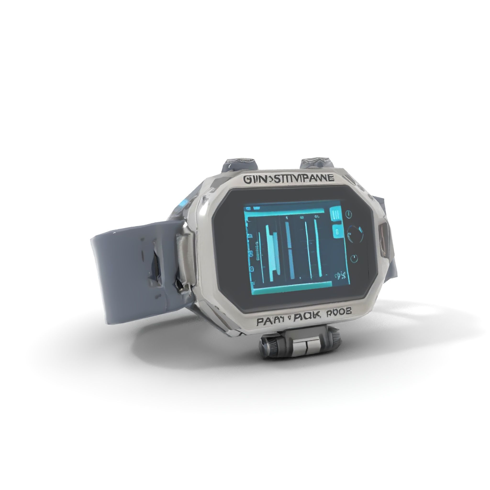 Futuristic Tactical Wristwatch Model Pack Low-poly 3D model_14