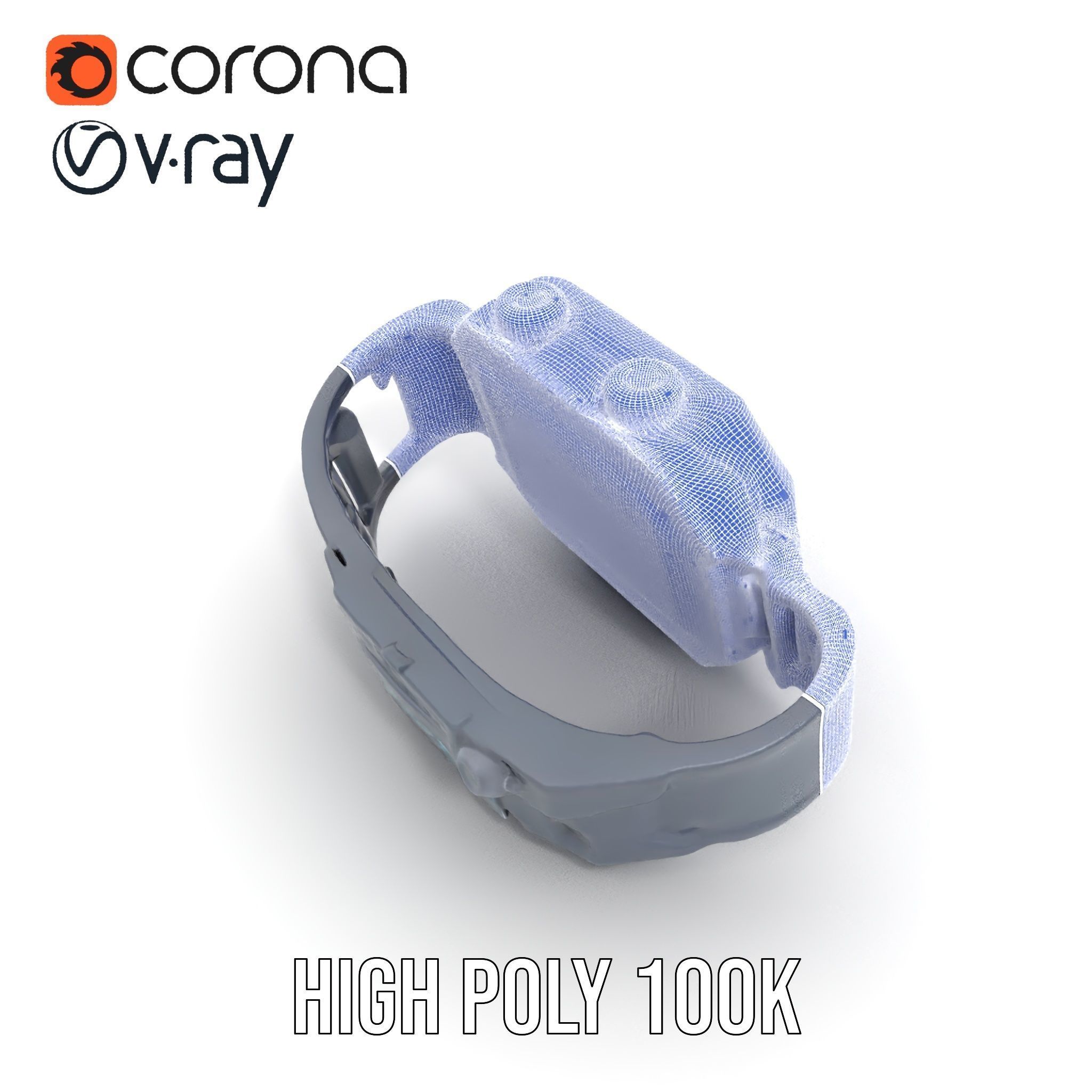 Futuristic Tactical Wristwatch Model Pack Low-poly 3D model_33