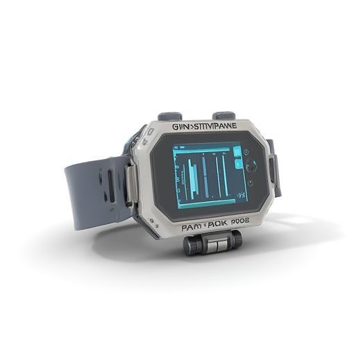 Futuristic Tactical Wristwatch Model Pack Low-poly 3D model