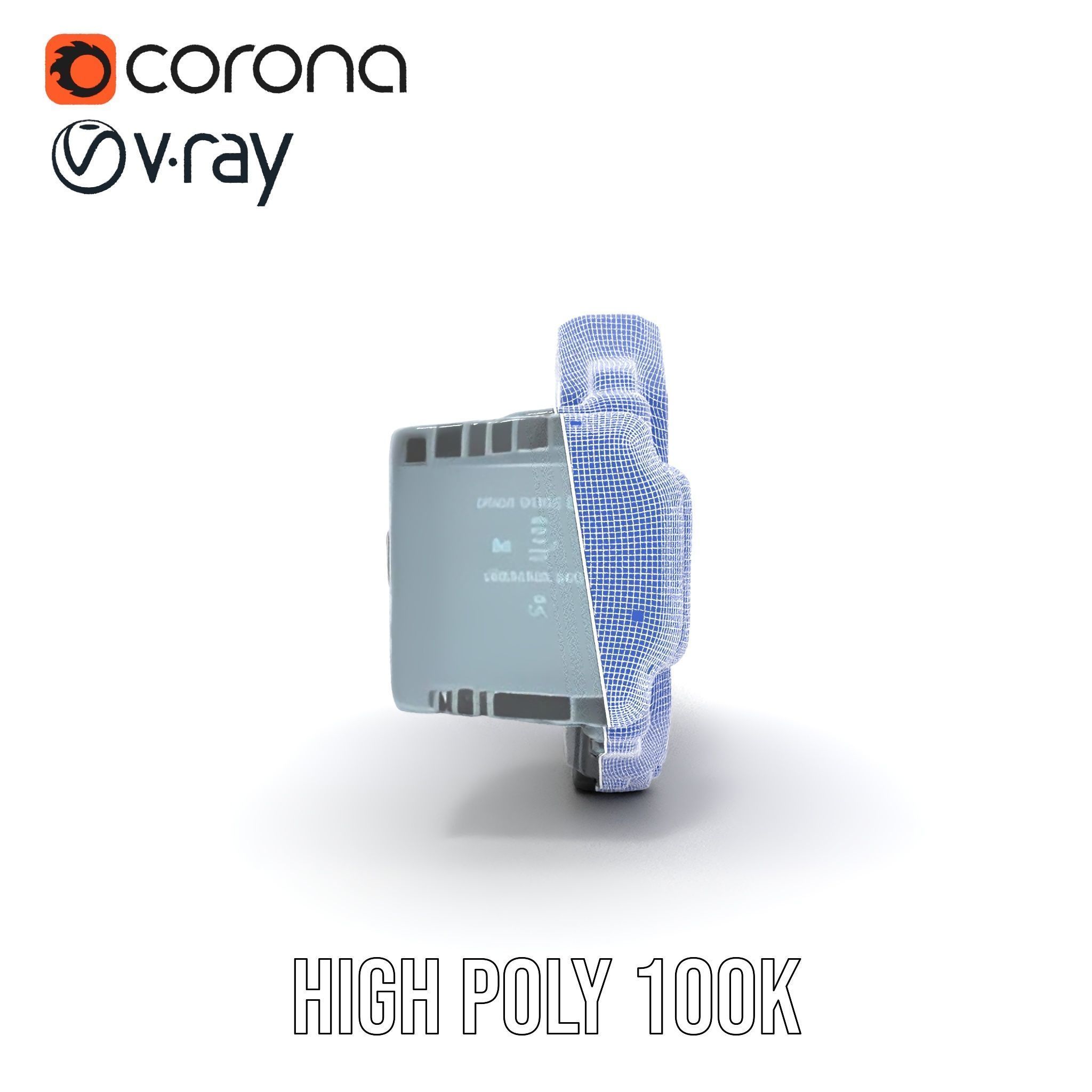 Futuristic Digital Wristwatch Model Pack Low-poly 3D model_32