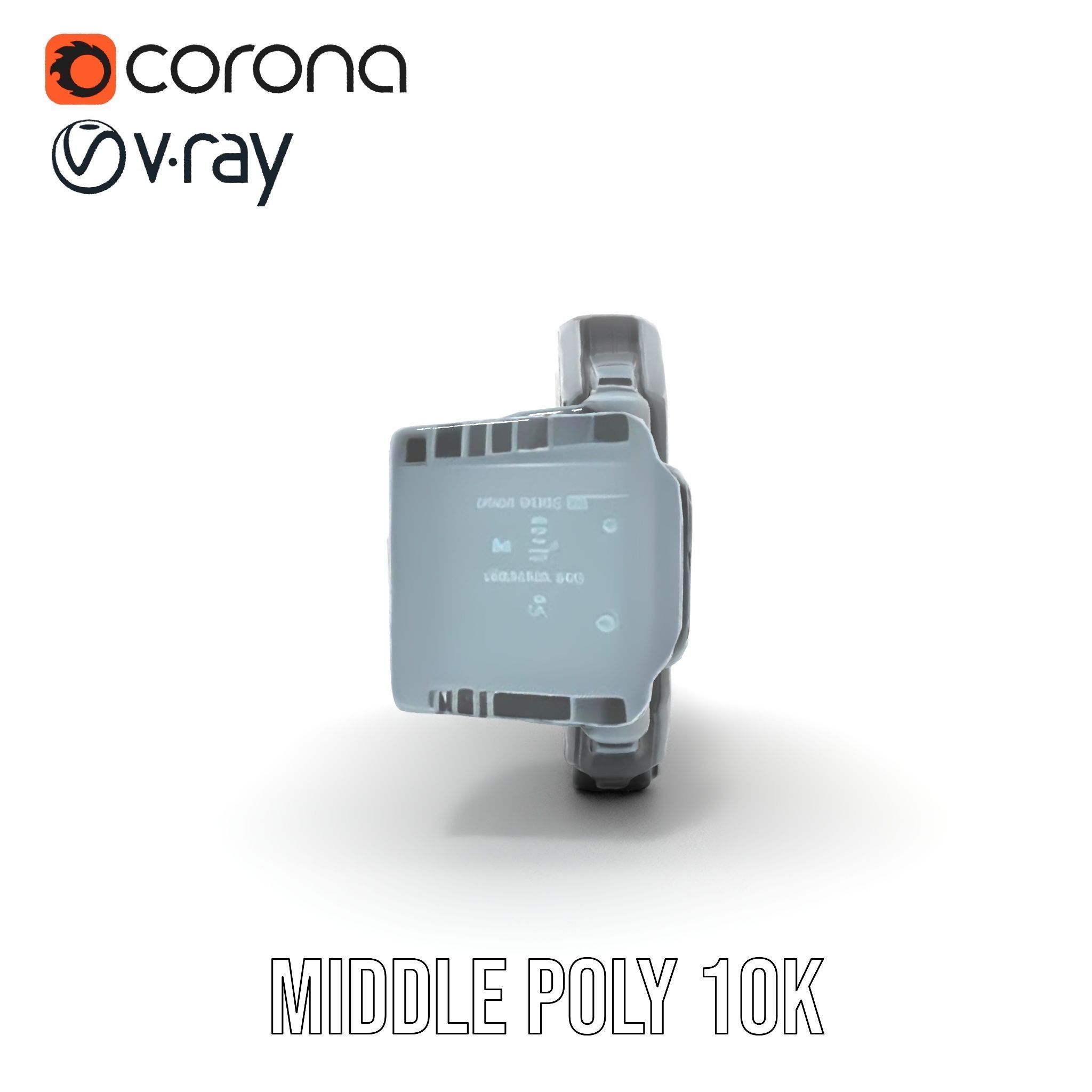 Futuristic Digital Wristwatch Model Pack Low-poly 3D model_18