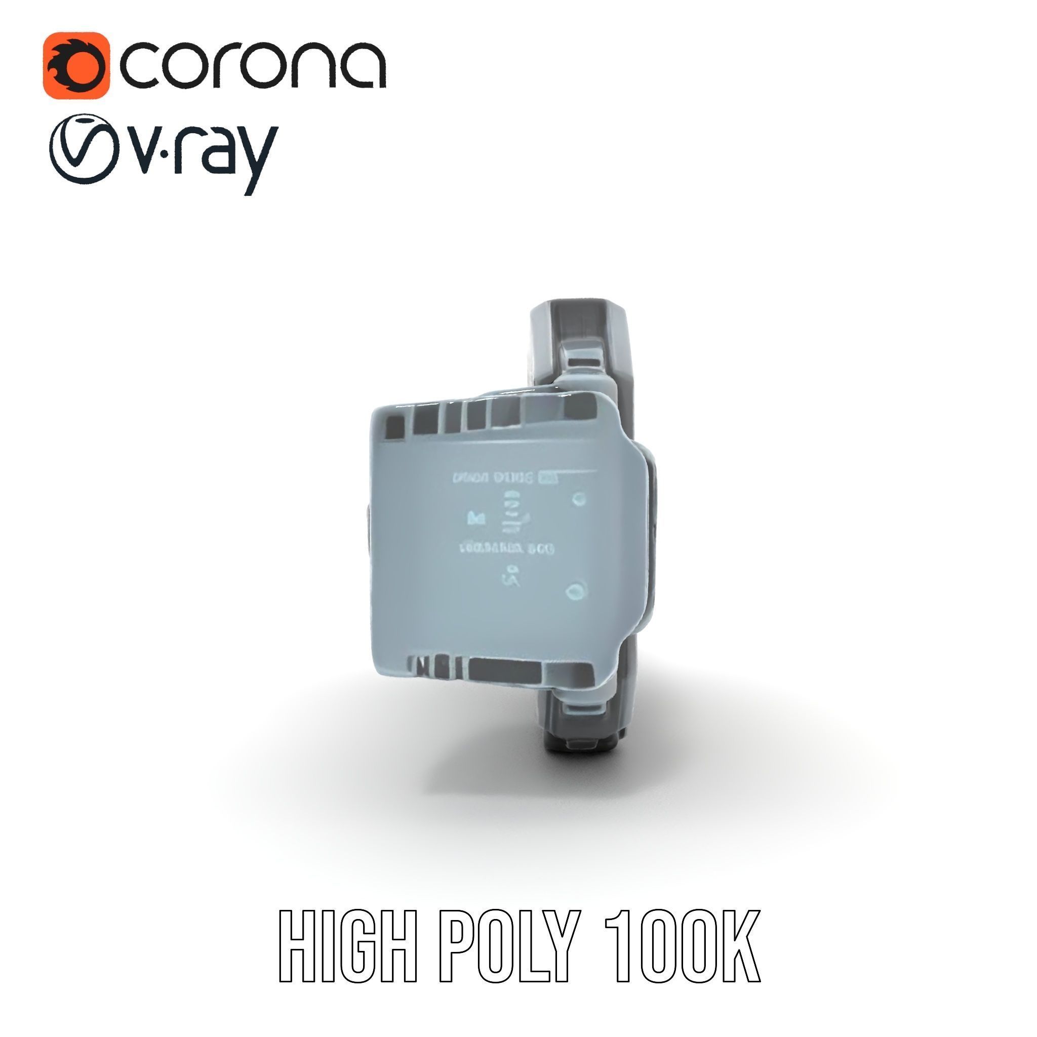 Futuristic Digital Wristwatch Model Pack Low-poly 3D model_26