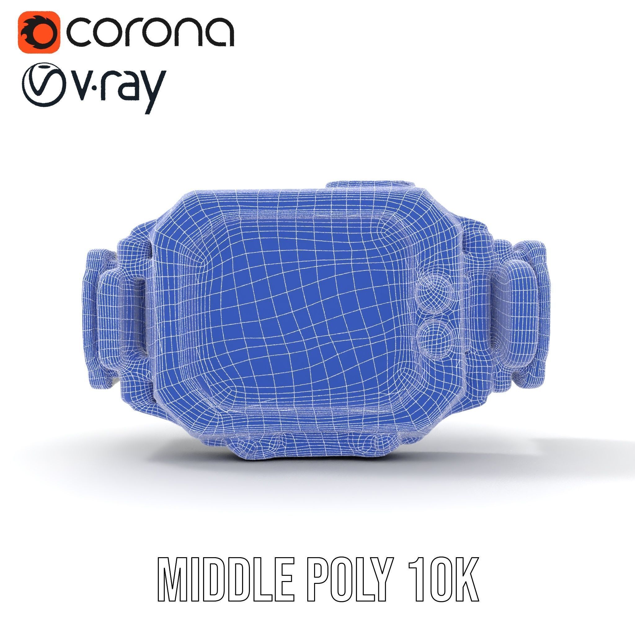 Futuristic Digital Wristwatch Model Pack Low-poly 3D model_27