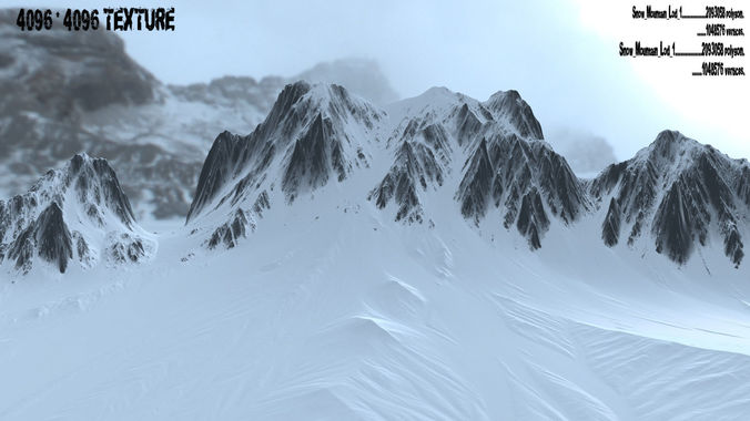 mountain snow 3D model
