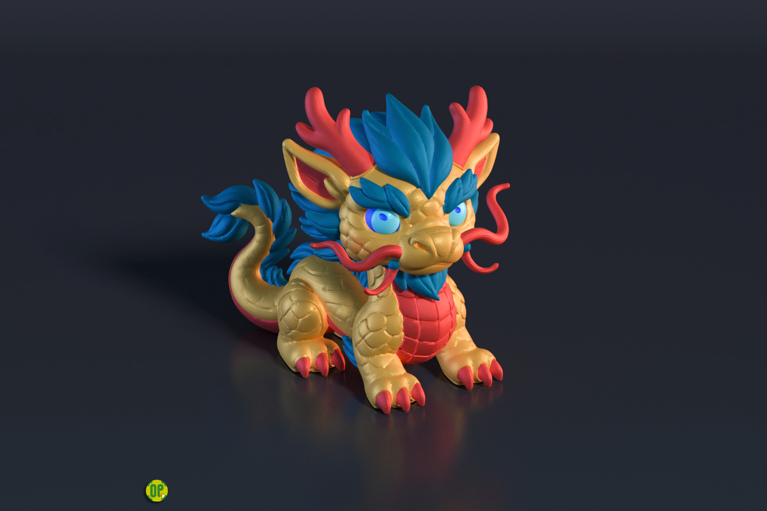 Dragon Chibi multicolor Ready 3D print model_6