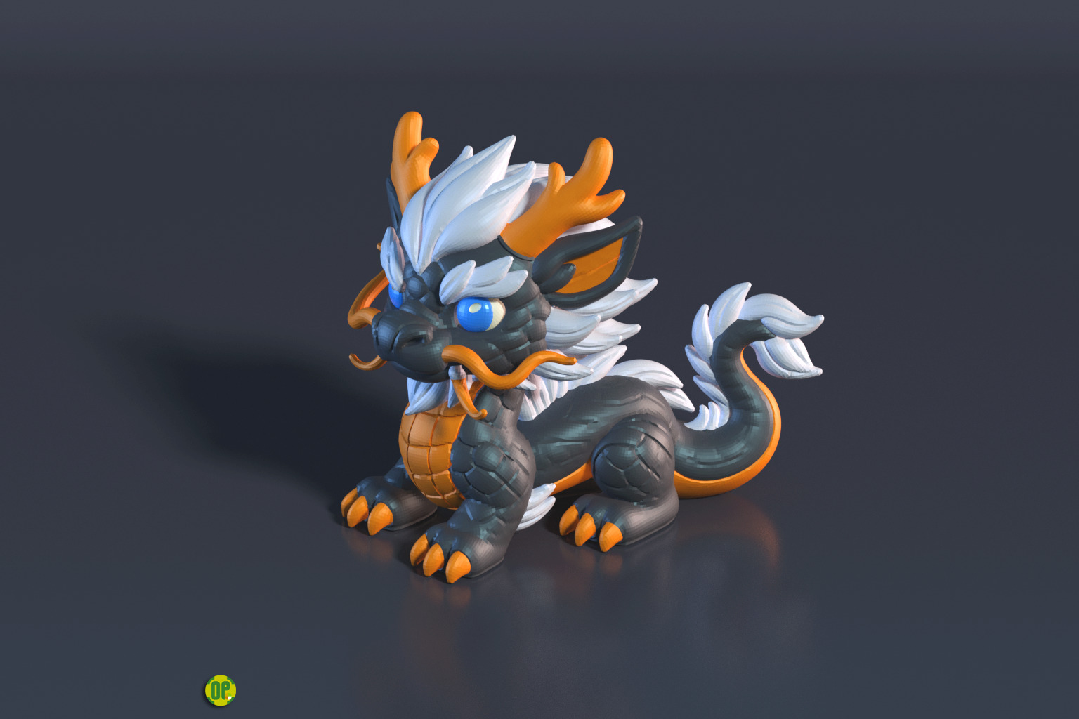 Dragon Chibi multicolor Ready 3D print model_7