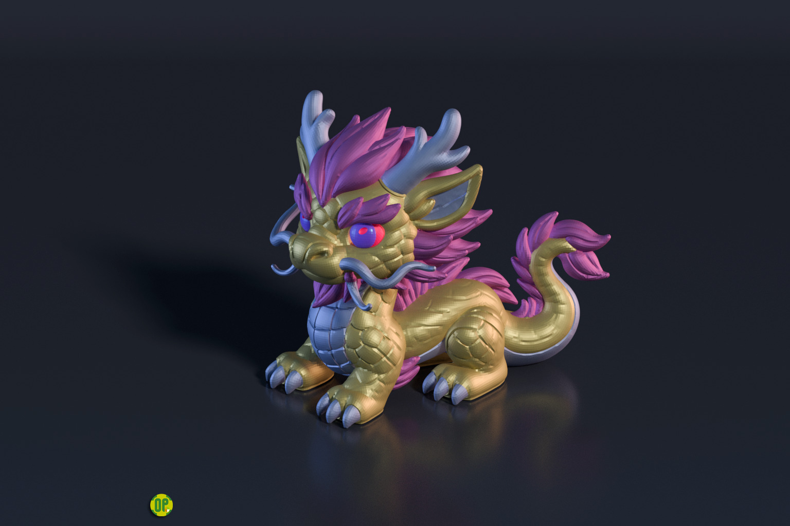 Dragon Chibi multicolor Ready 3D print model_3