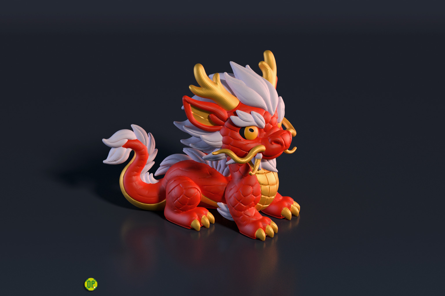 Dragon Chibi multicolor Ready 3D print model_4