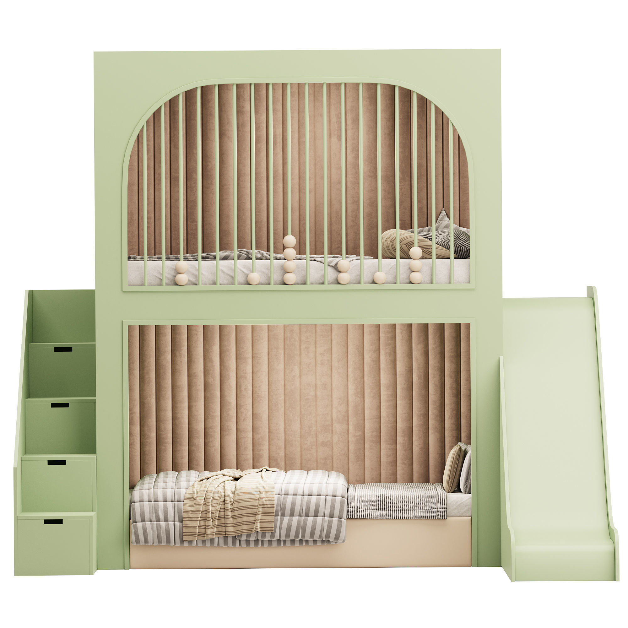 Childrens bunk bed 43 3D model_3