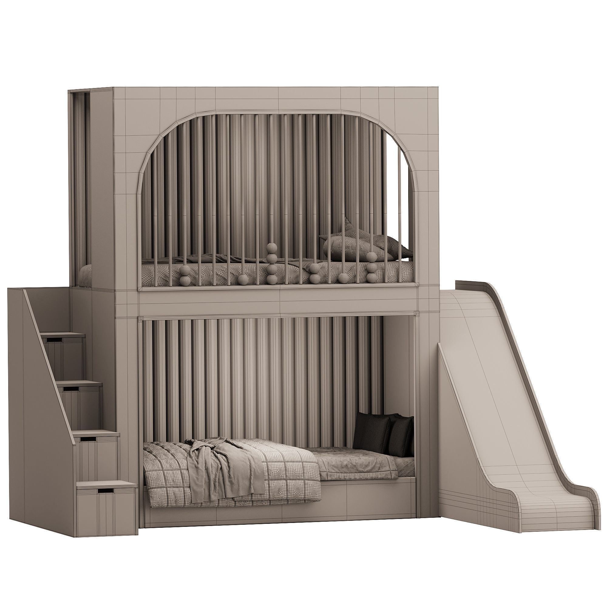 Childrens bunk bed 43 3D model_13