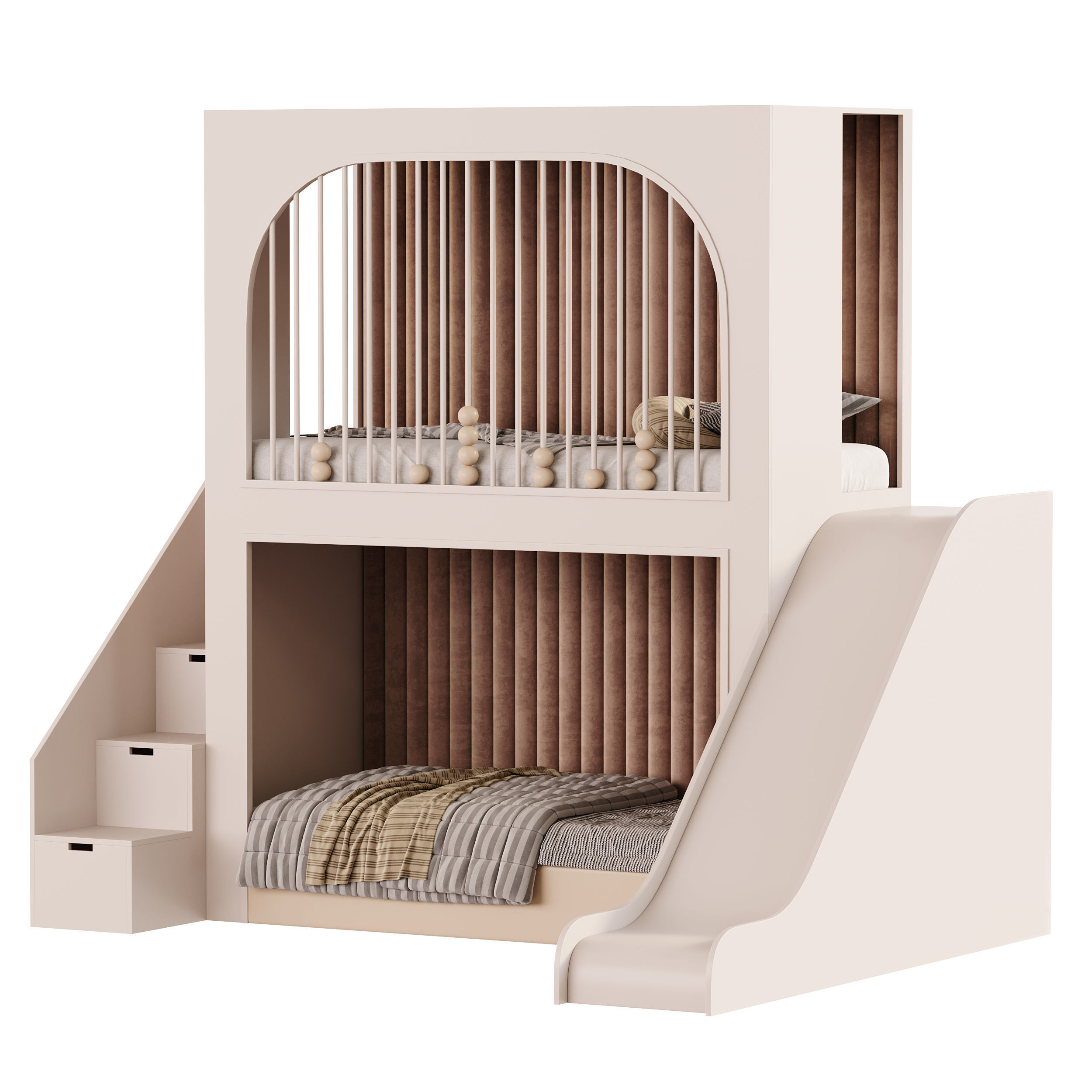 Childrens bunk bed 43 3D model_4