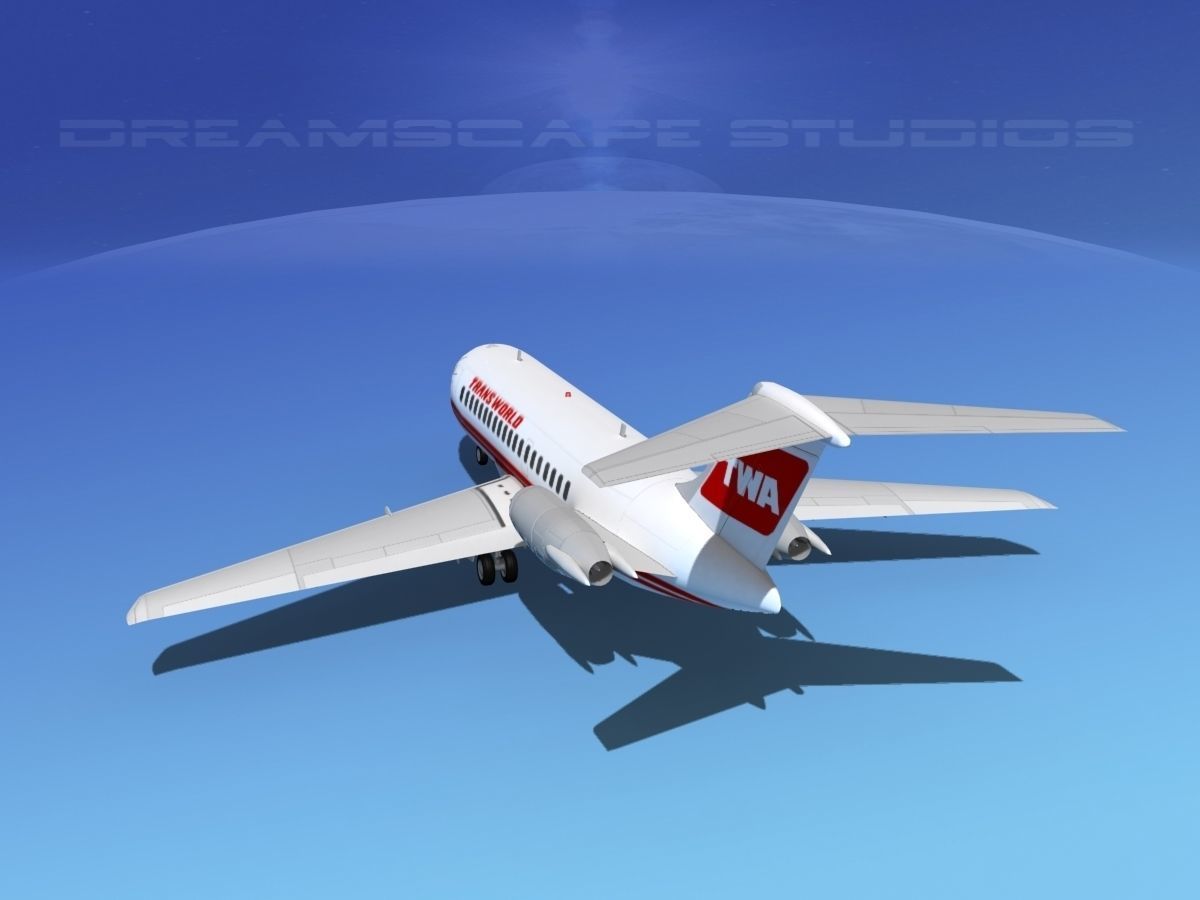 Douglas DC-9-15 TWA 2 3D model_7