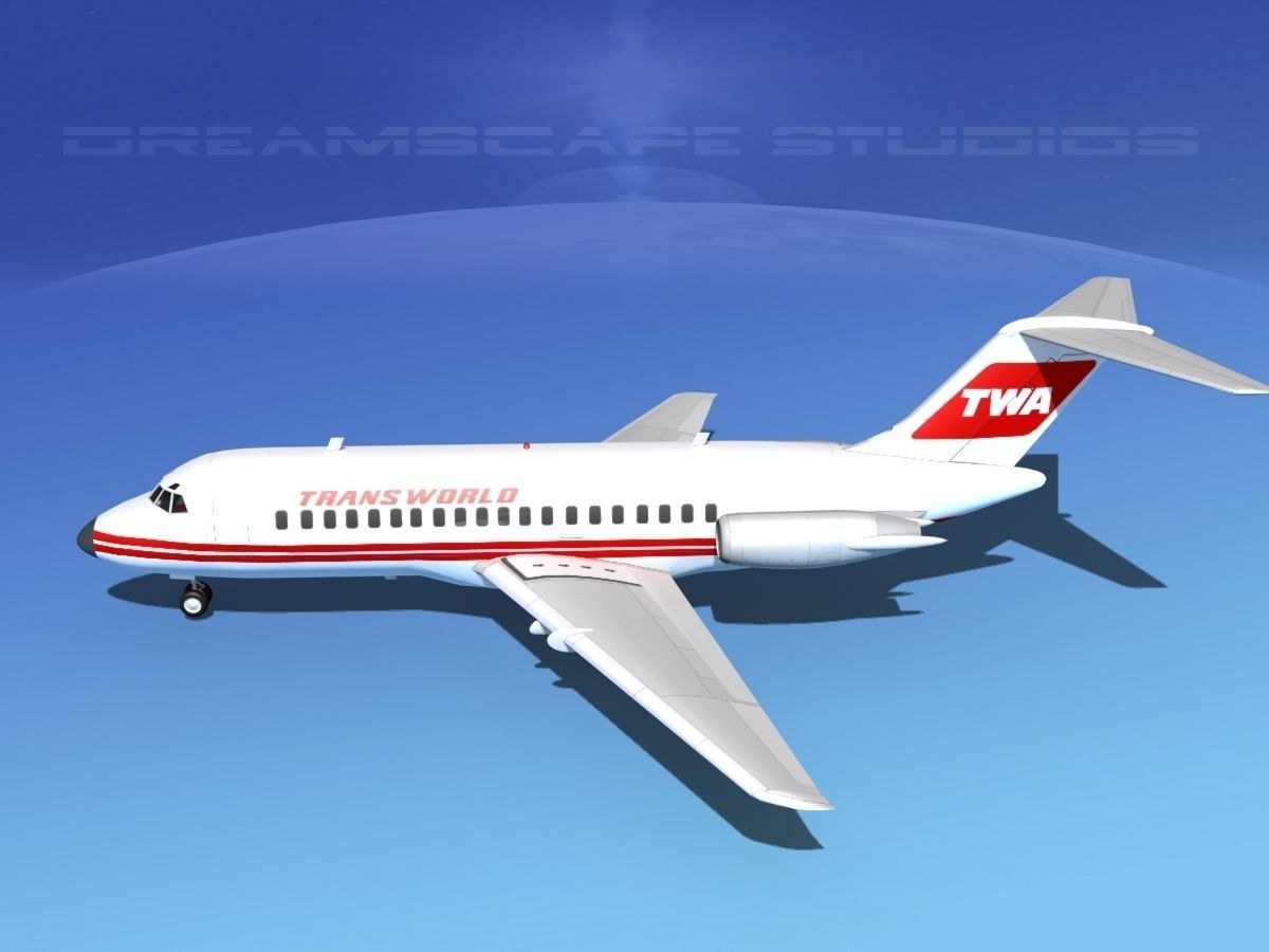 Douglas DC-9-15 TWA 2 3D model_9