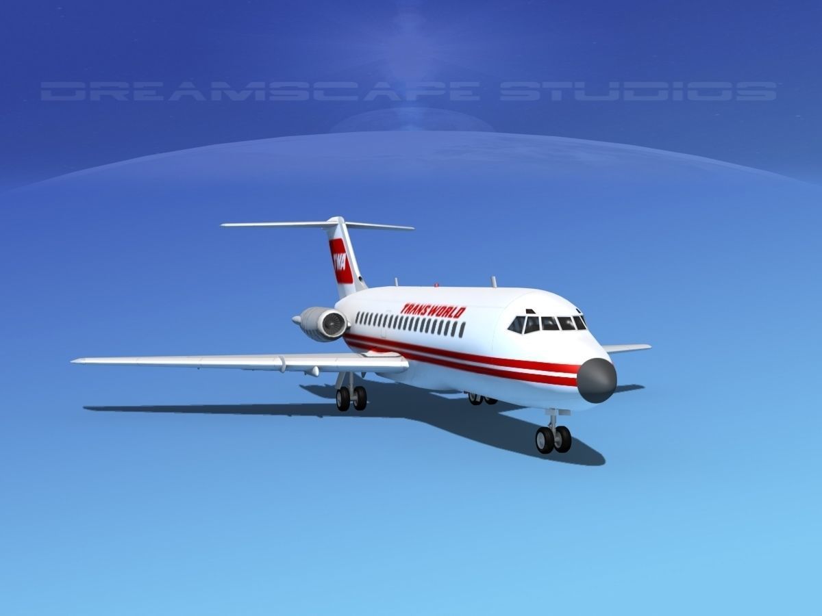 Douglas DC-9-15 TWA 2 3D model_2