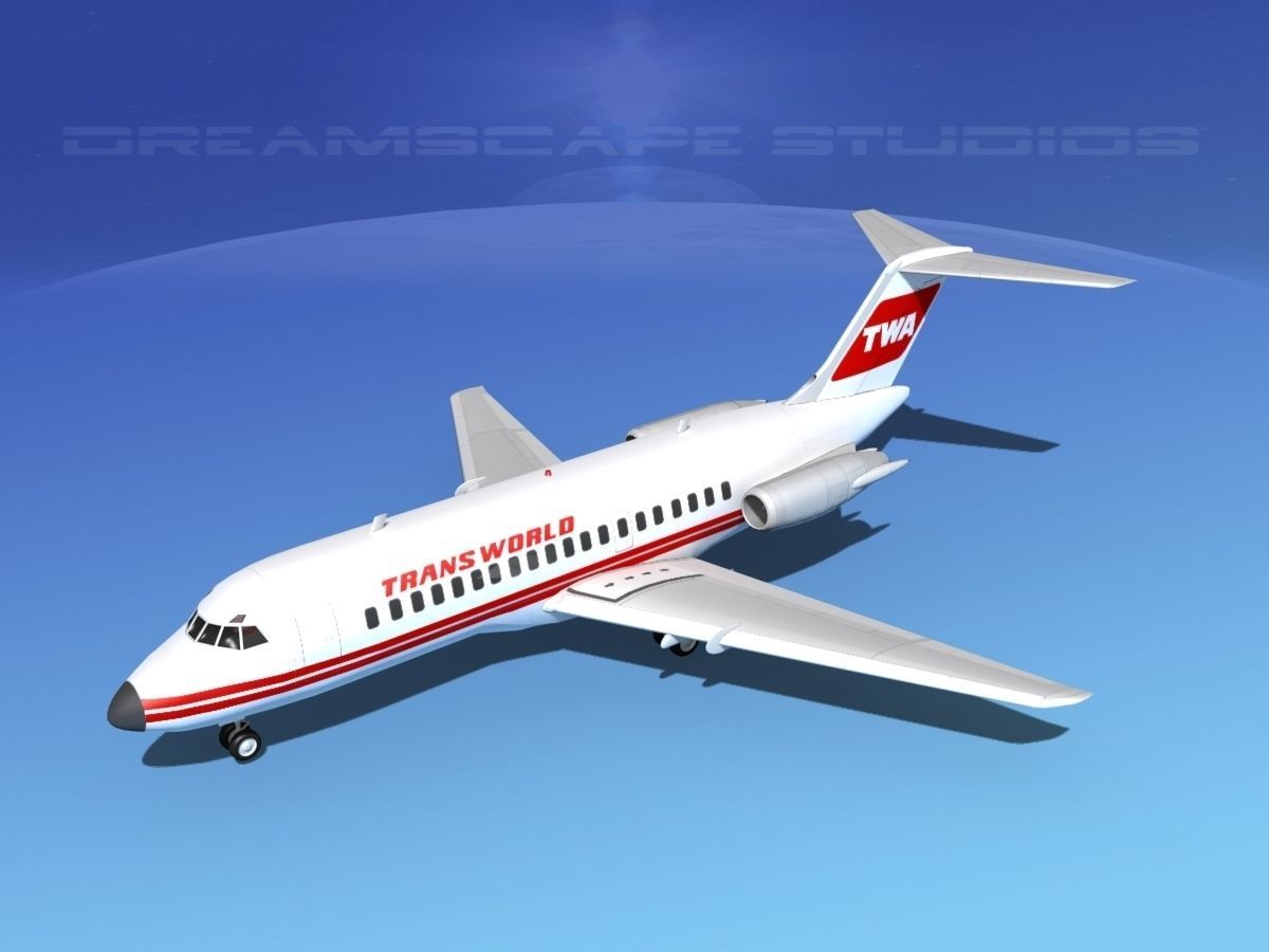 Douglas DC-9-15 TWA 2 3D model_10