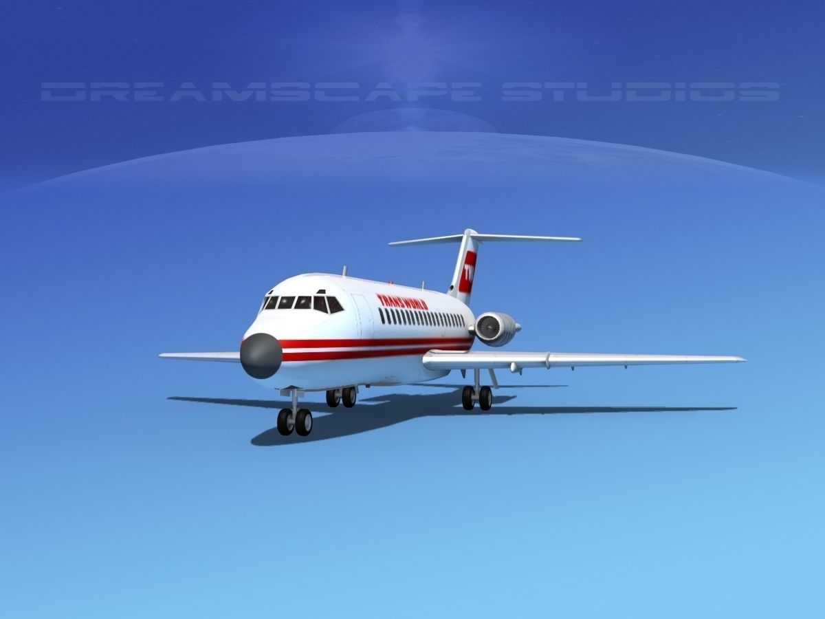 Douglas DC-9-15 TWA 2 3D model_1