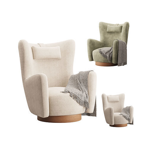 Colette Swivel Armchair 3D model