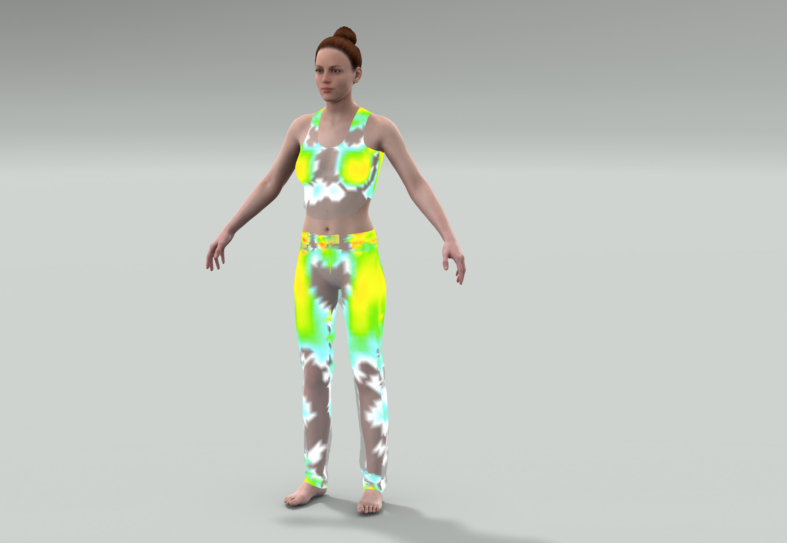 Denim Jeans Low-poly PBR Women Pant Low-poly 3D model_21