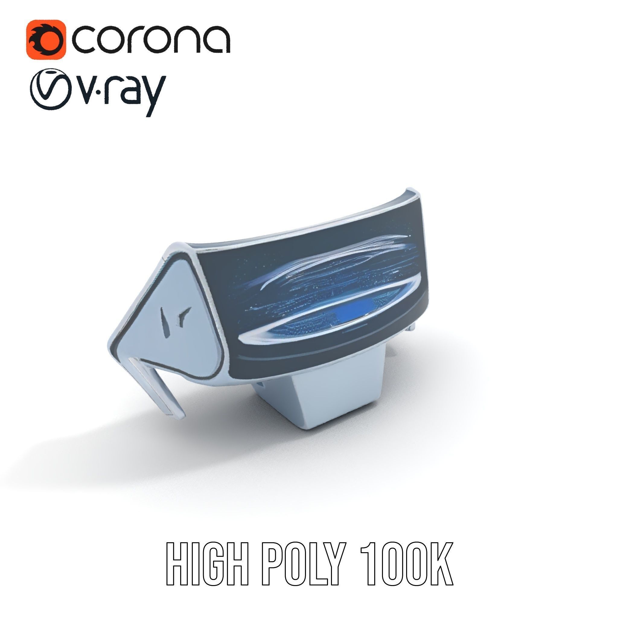 Futuristic Control Console Model Pack Low-poly 3D model_20