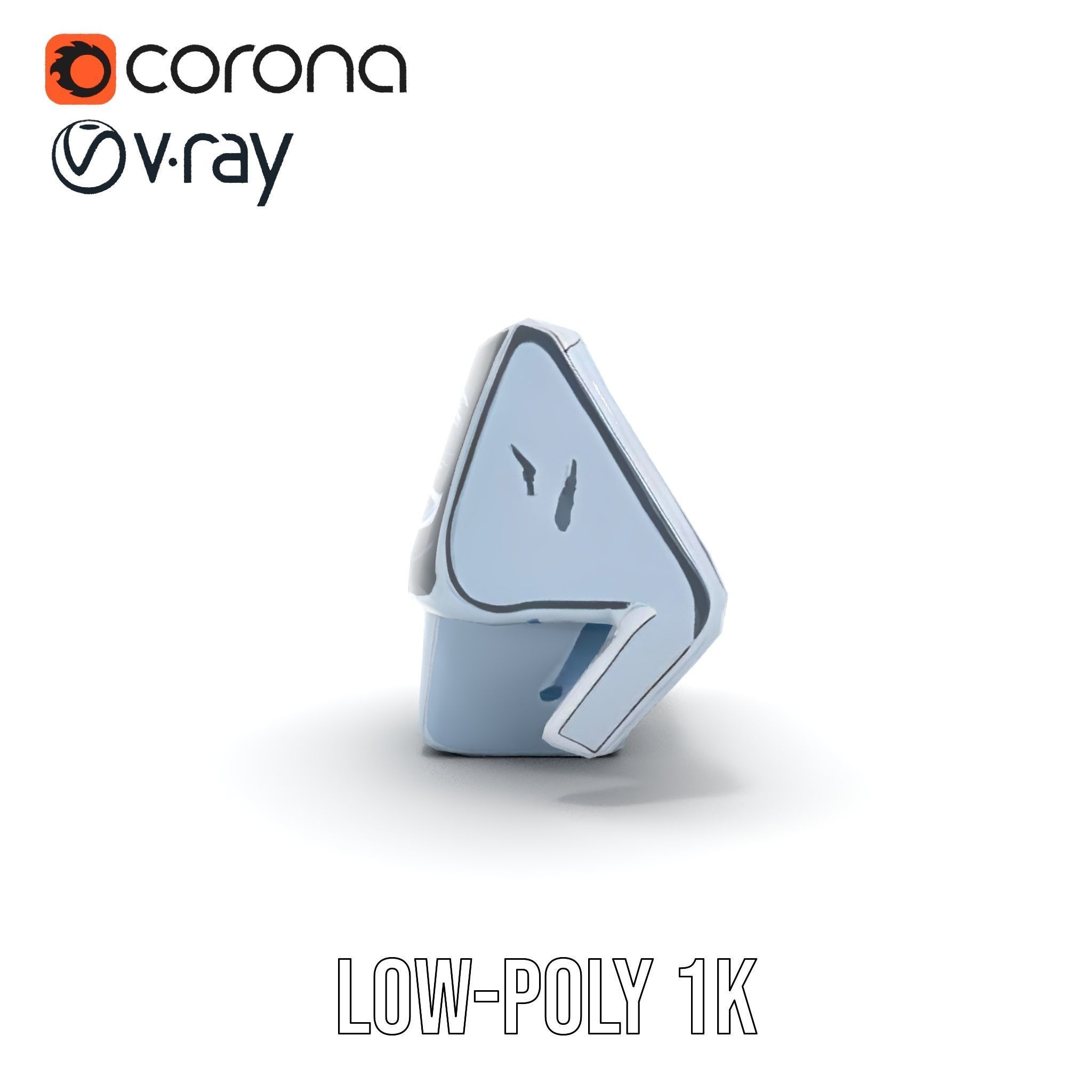 Futuristic Control Console Model Pack Low-poly 3D model_7