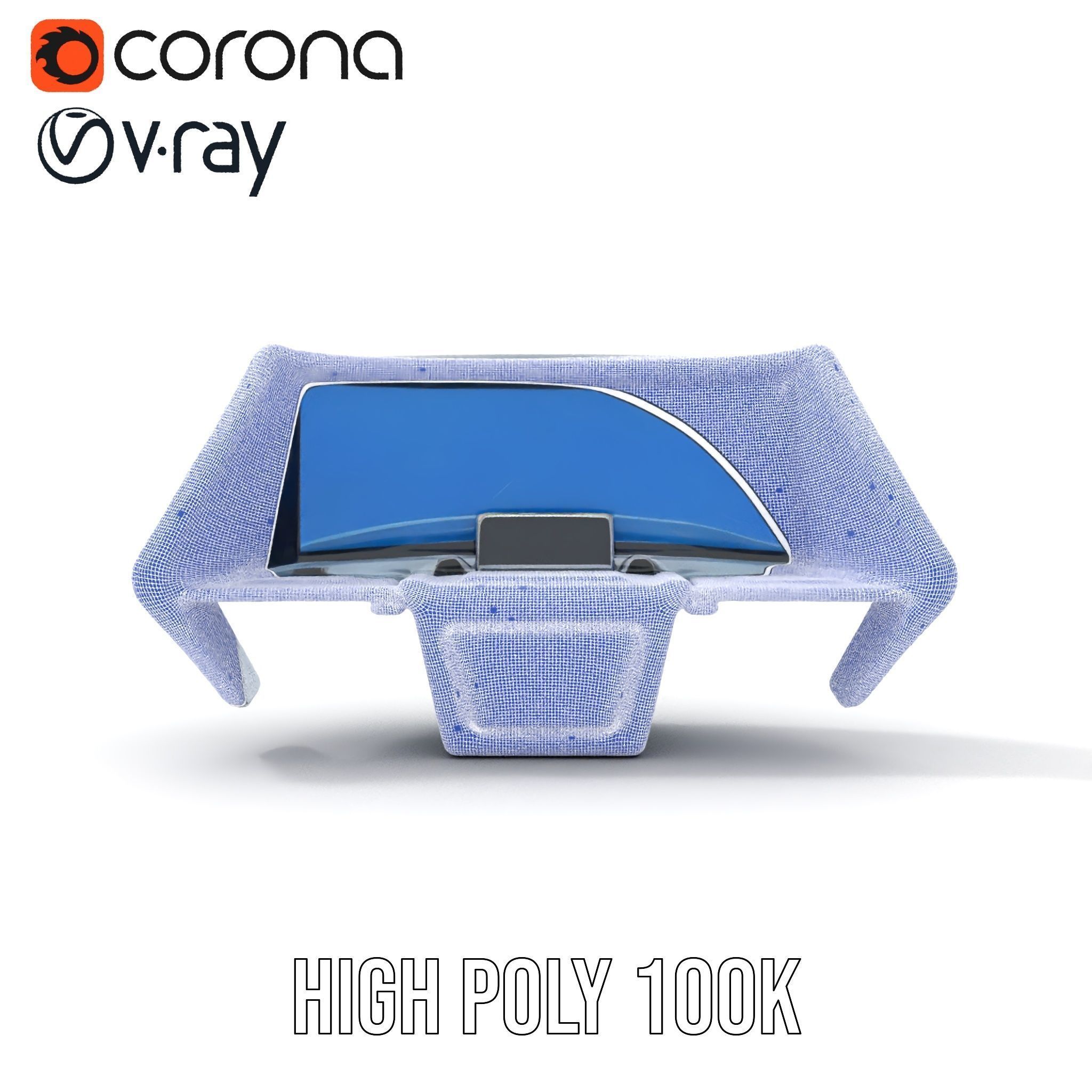 Futuristic Control Console Model Pack Low-poly 3D model_31