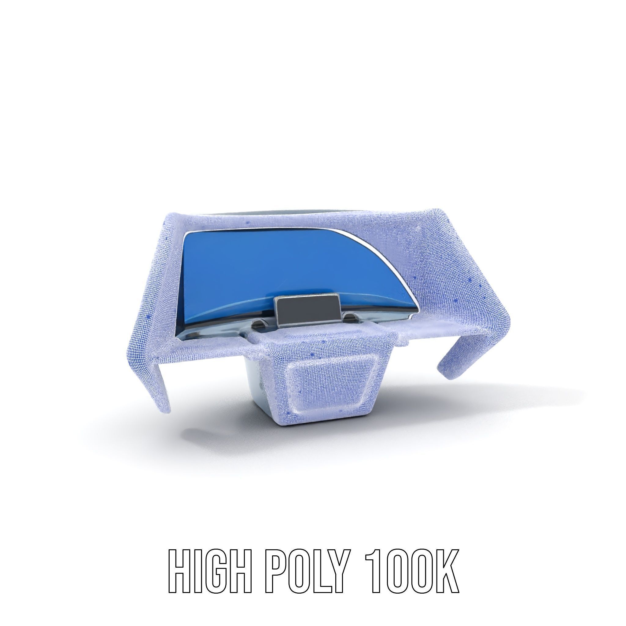 Futuristic Control Console Model Pack Low-poly 3D model_4