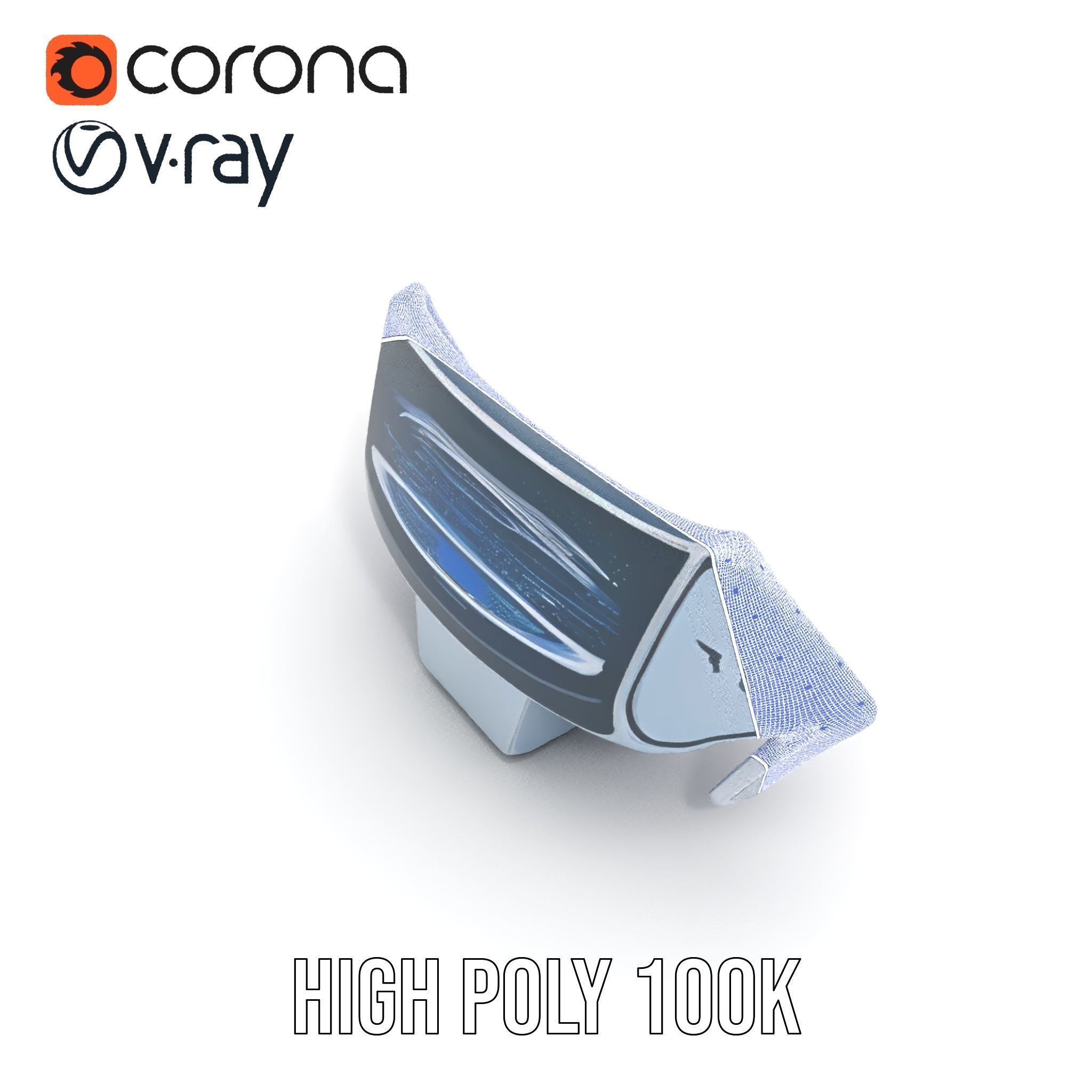 Futuristic Control Console Model Pack Low-poly 3D model_28