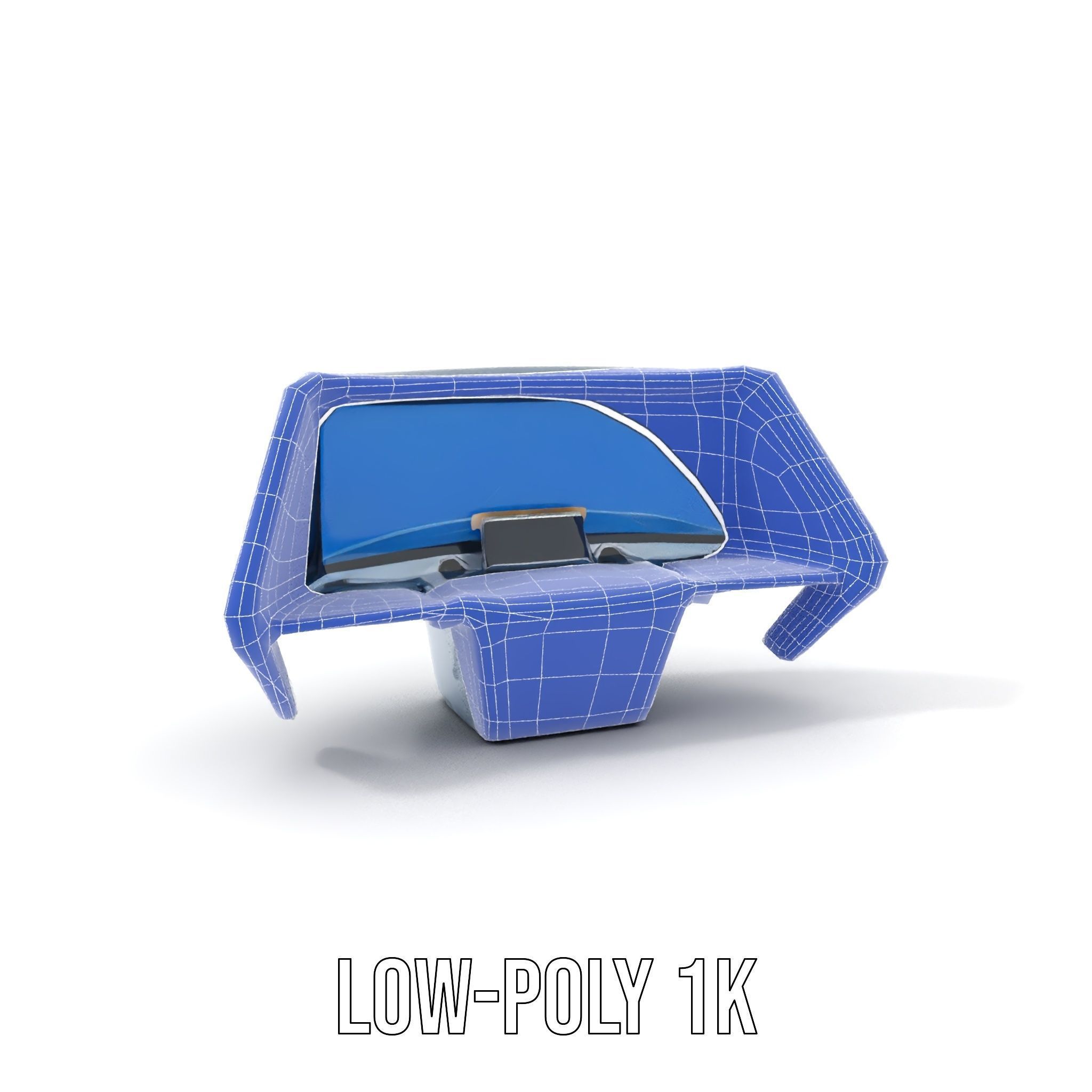 Futuristic Control Console Model Pack Low-poly 3D model_9