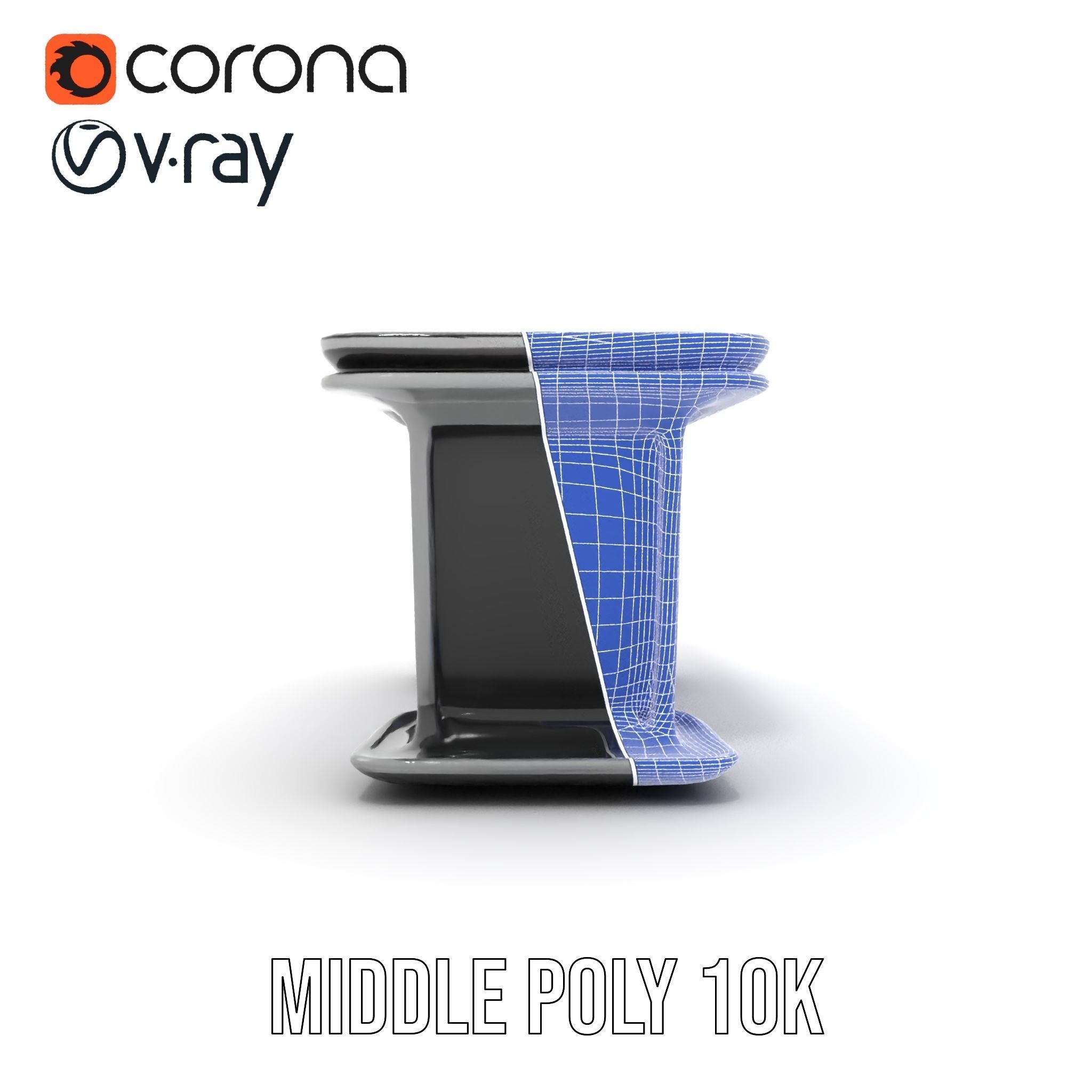 Futuristic Gaming Desk Model Pack Low-poly 3D model_29