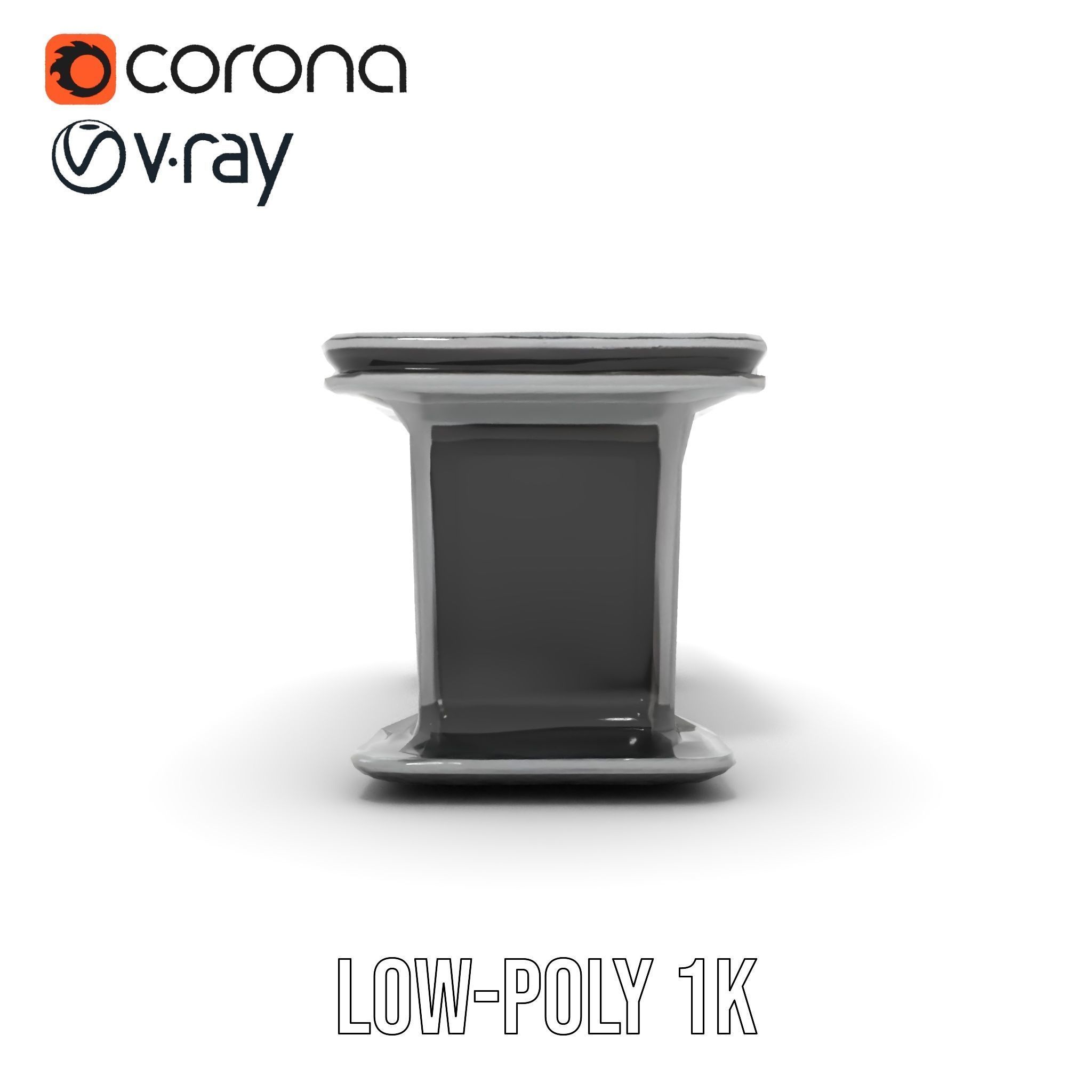 Futuristic Gaming Desk Model Pack Low-poly 3D model_12