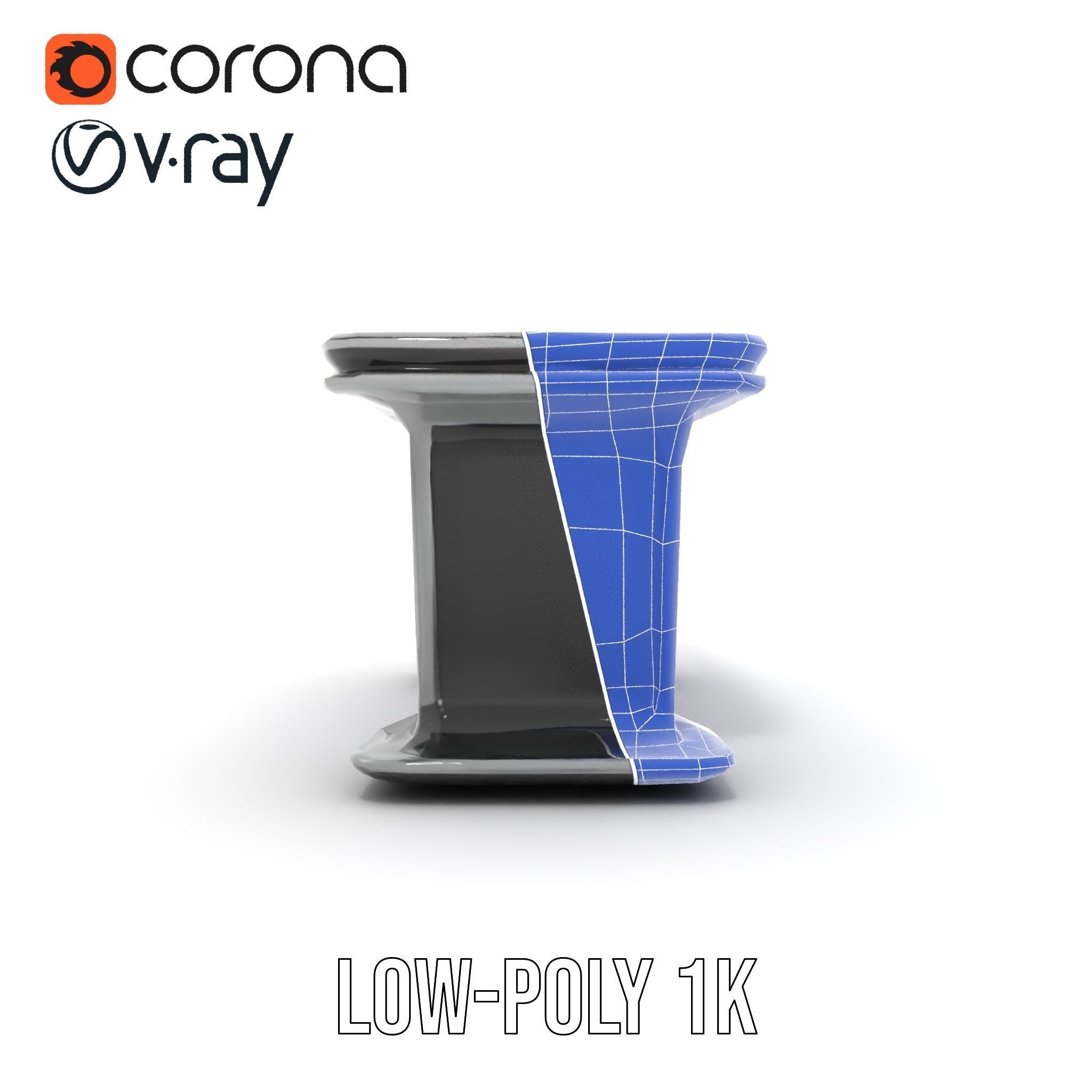 Futuristic Gaming Desk Model Pack Low-poly 3D model_27