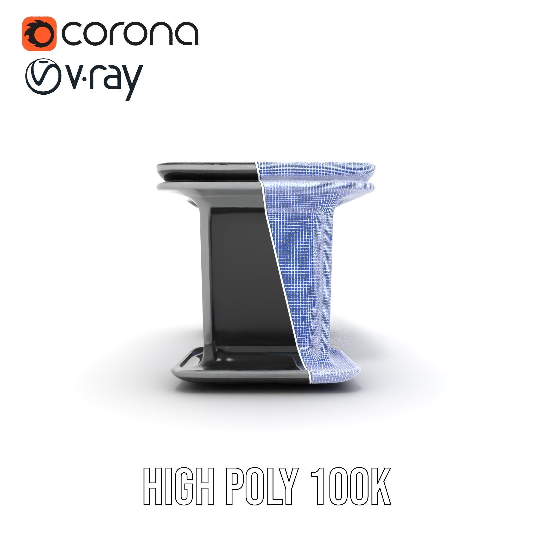 Futuristic Gaming Desk Model Pack Low-poly 3D model_31