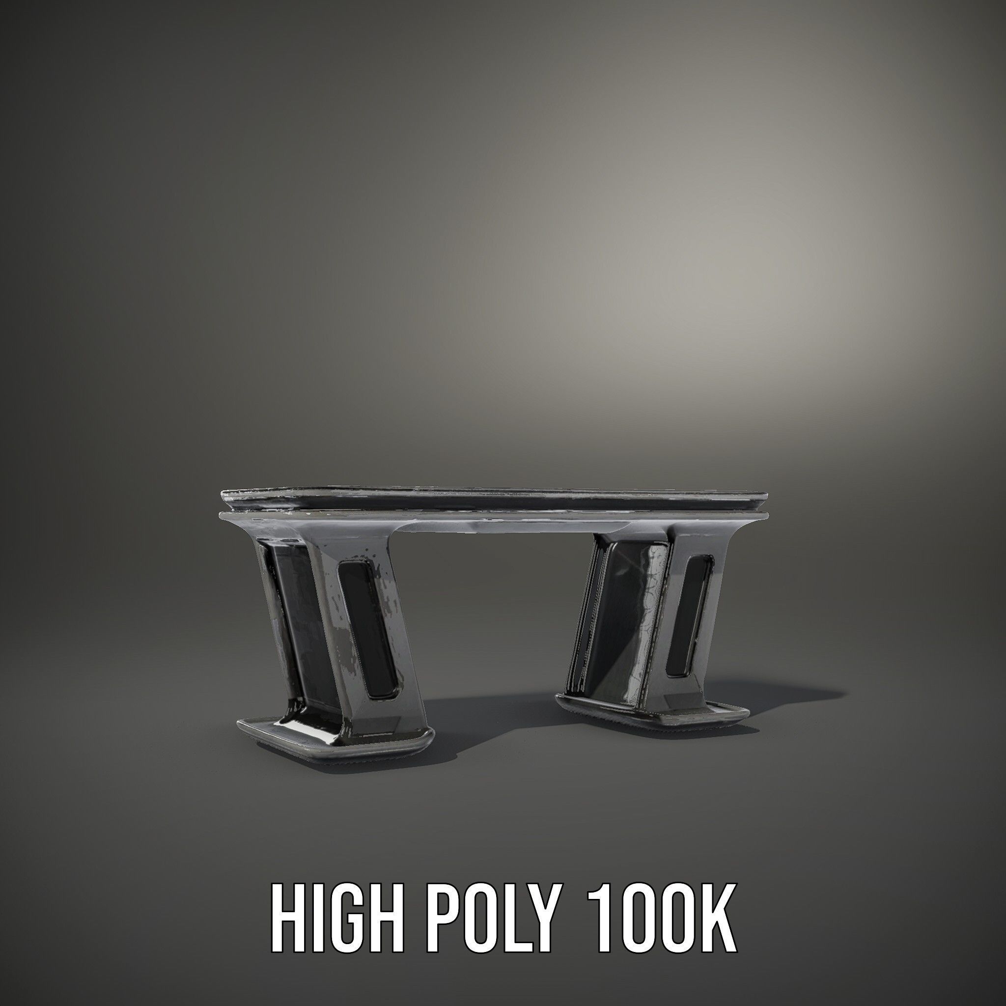 Futuristic Gaming Desk Model Pack Low-poly 3D model_10