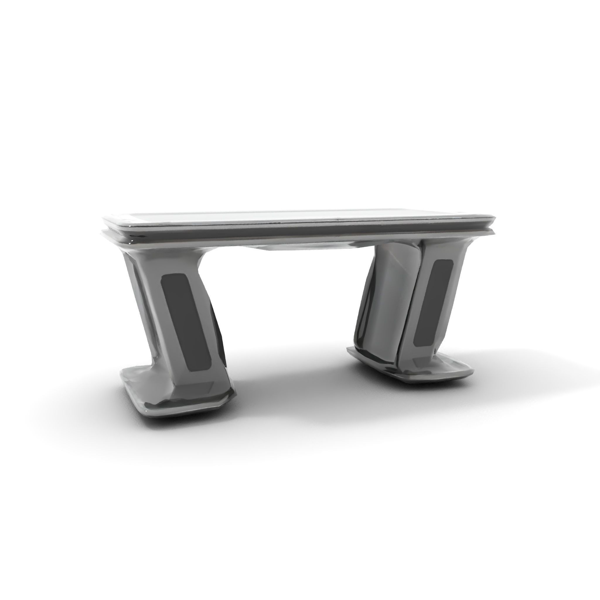 Futuristic Gaming Desk Model Pack Low-poly 3D model_7