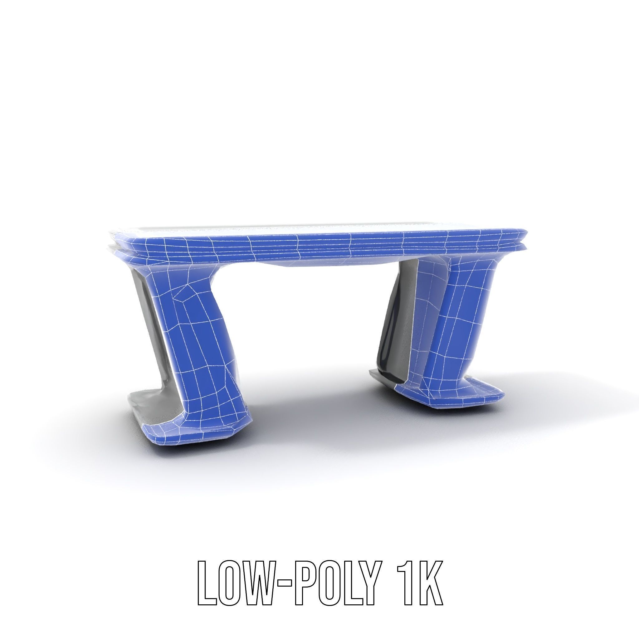 Futuristic Gaming Desk Model Pack Low-poly 3D model_25