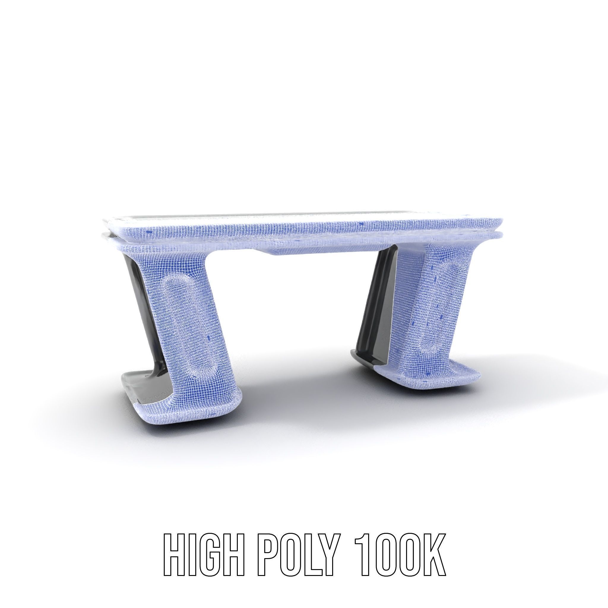 Futuristic Gaming Desk Model Pack Low-poly 3D model_4