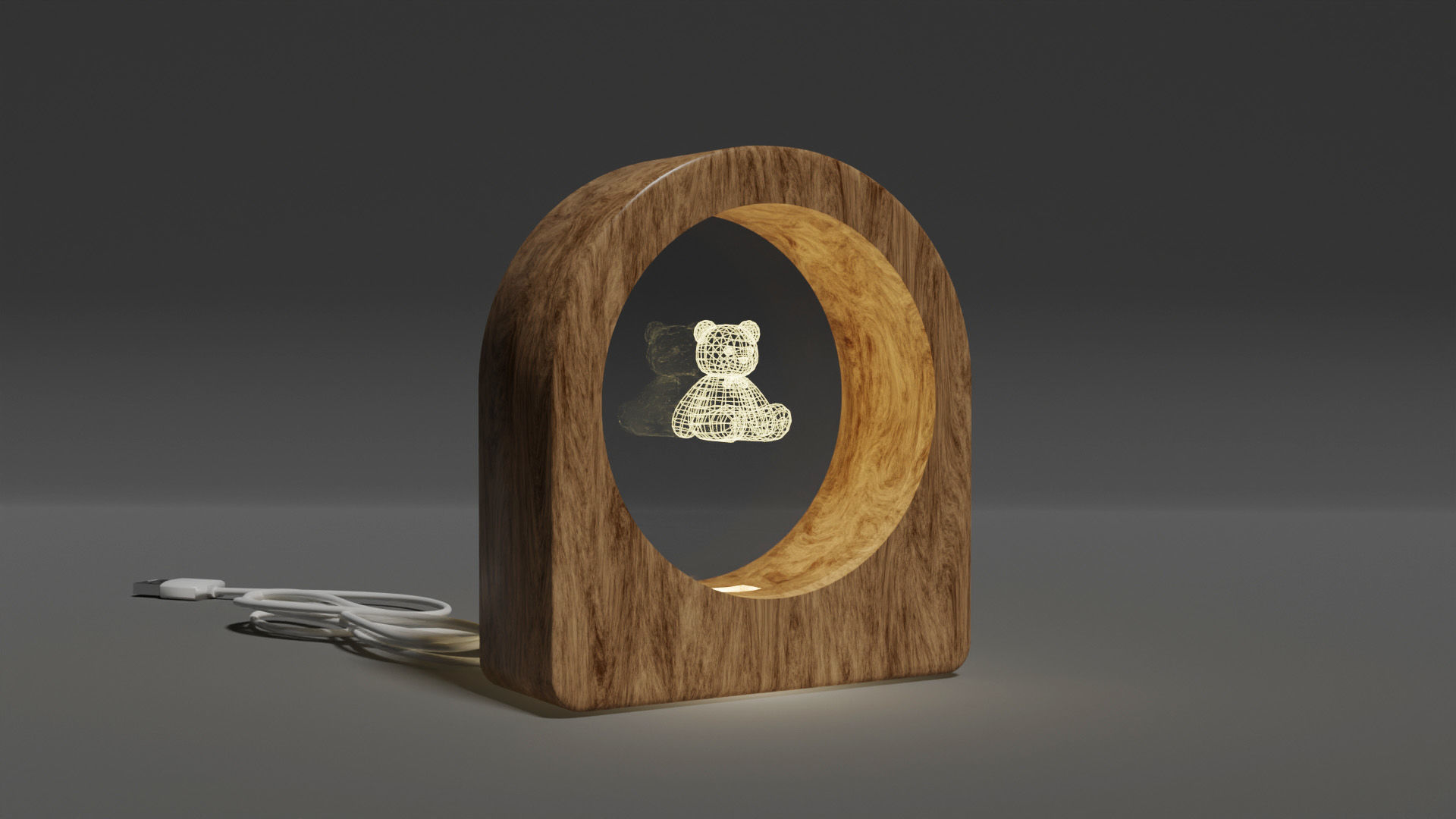 Crystal Glass Lamp 3D model_1