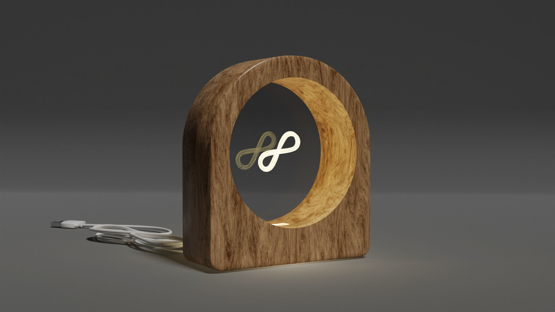 Crystal Glass Lamp 3D model_2