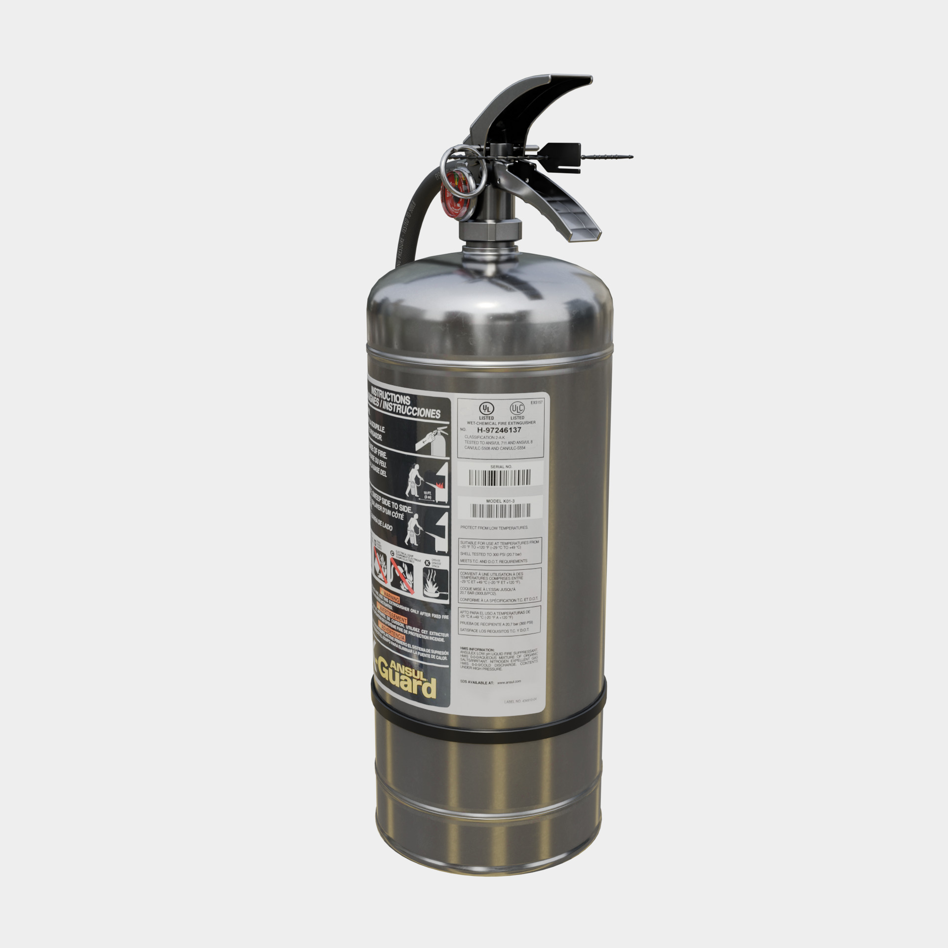 k-guard fire extinguisher Low-poly 3D model_3