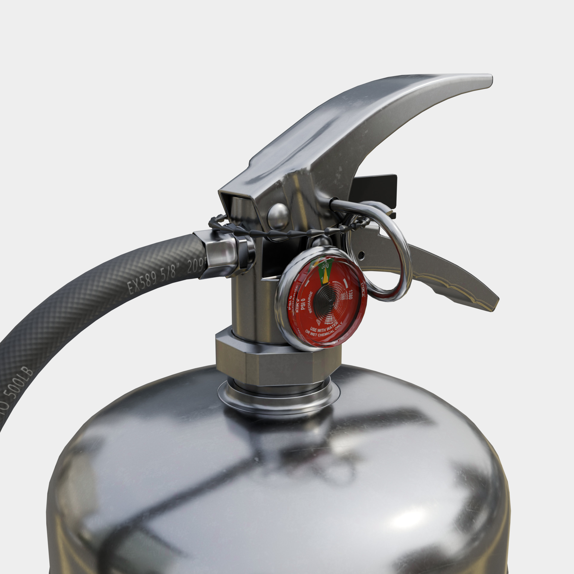 k-guard fire extinguisher Low-poly 3D model_4