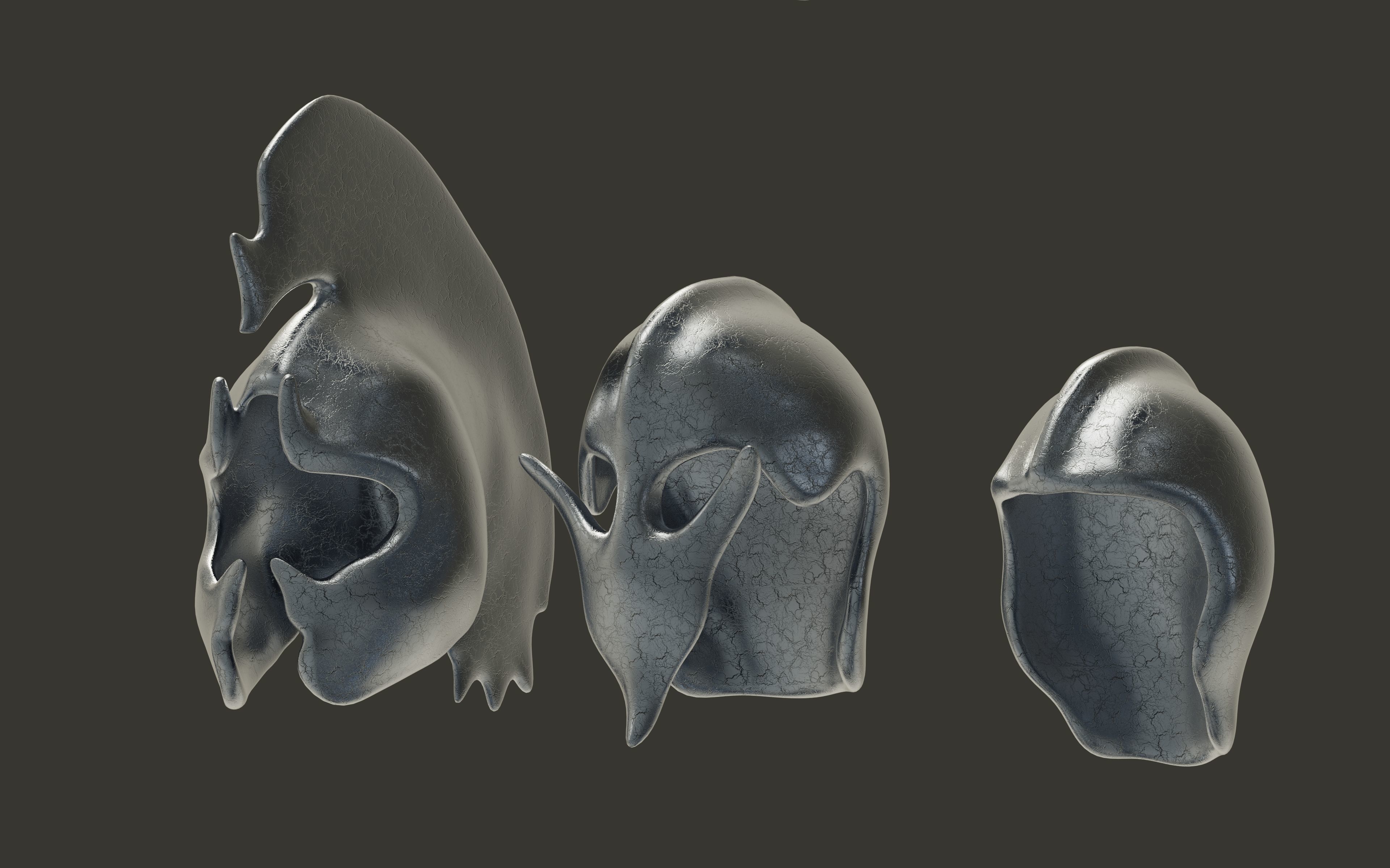 50 Model of warrior helmet-weapons and armor-Vol 03 Low-poly 3D model_21