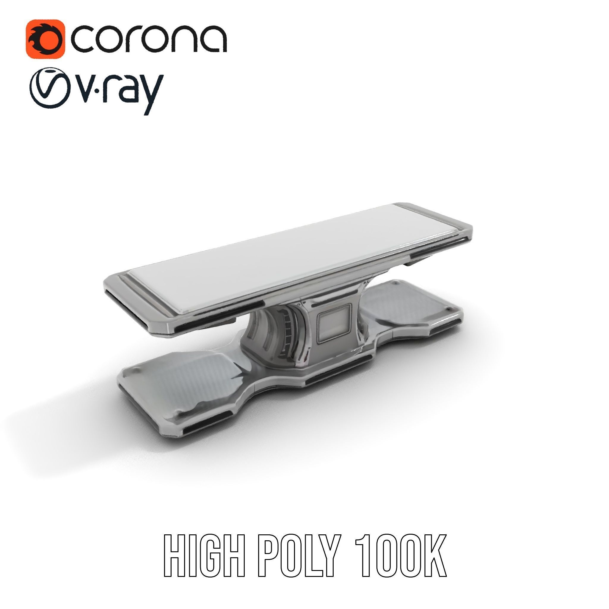 Futuristic Control Console model pack with hightech features Low-poly 3D model_17