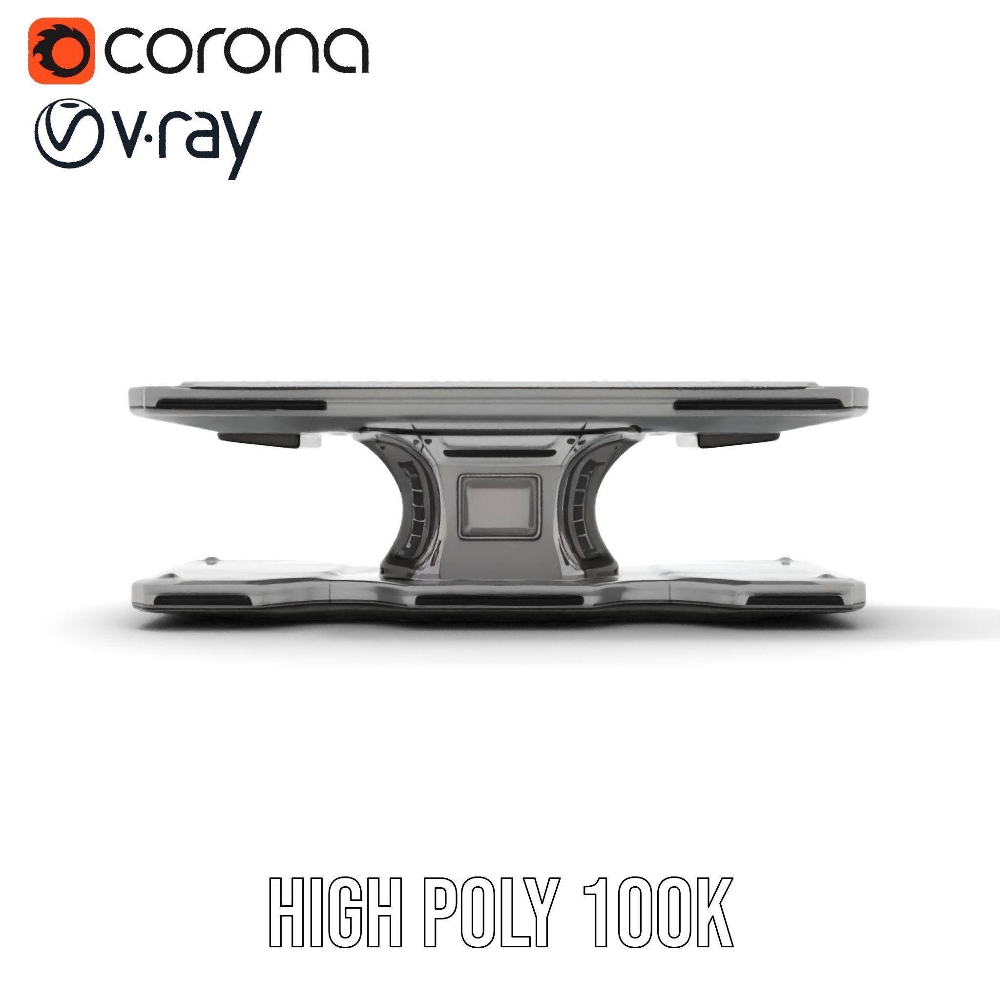 Futuristic Control Console model pack with hightech features Low-poly 3D model_26