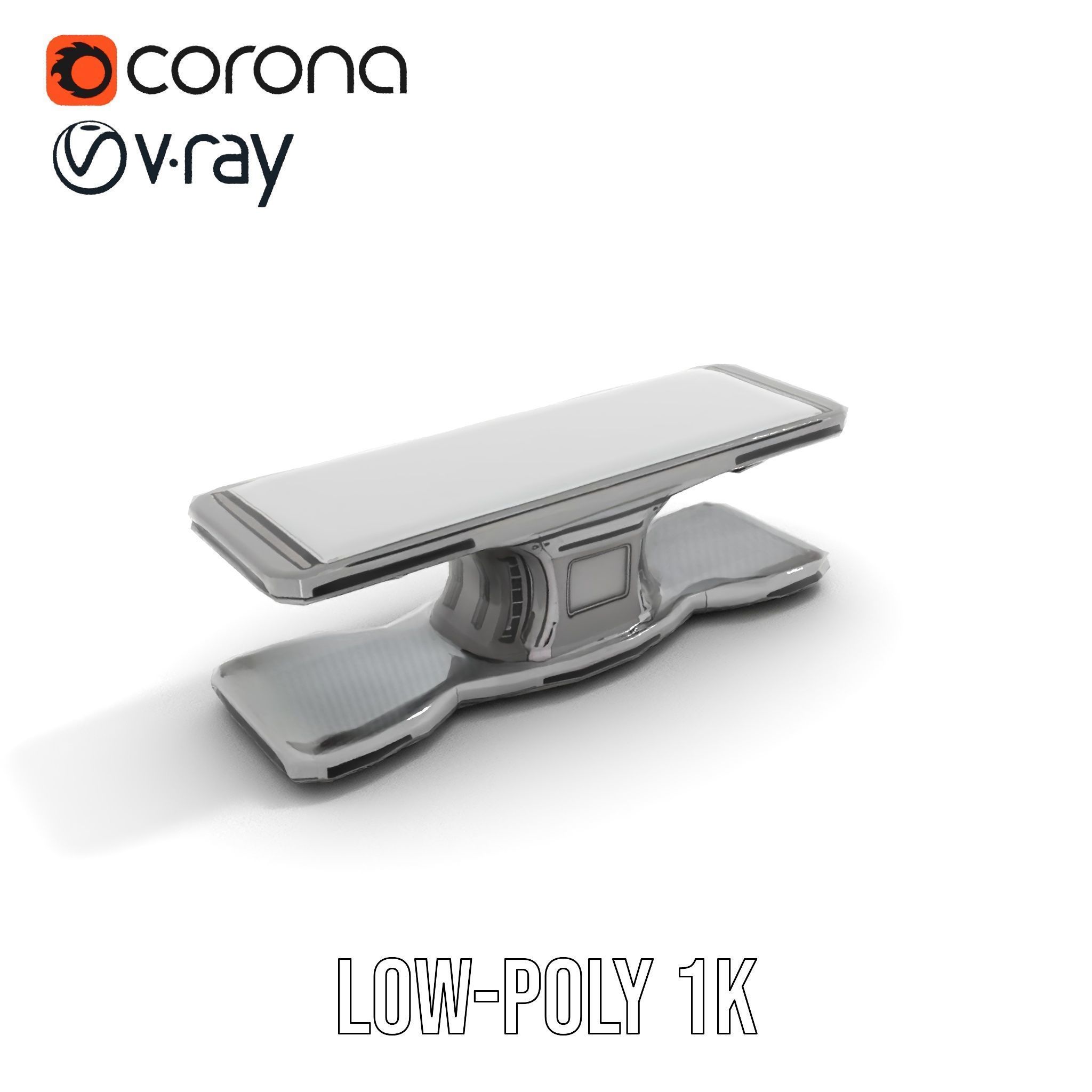 Futuristic Control Console model pack with hightech features Low-poly 3D model_12