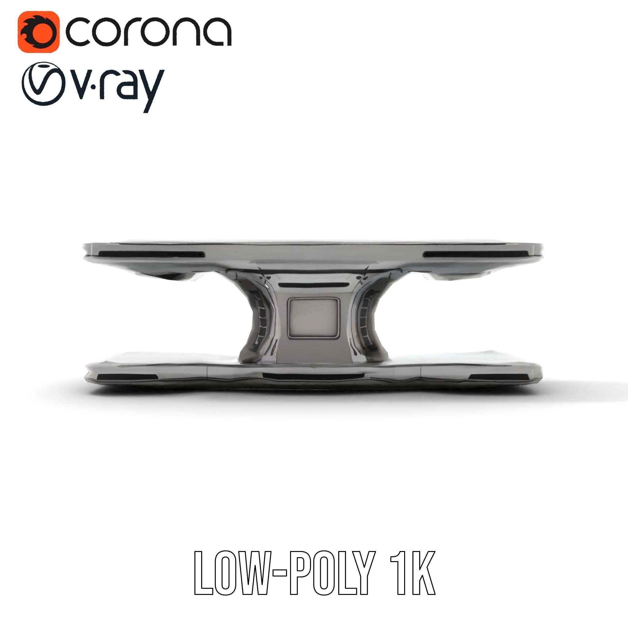 Futuristic Control Console model pack with hightech features Low-poly 3D model_16