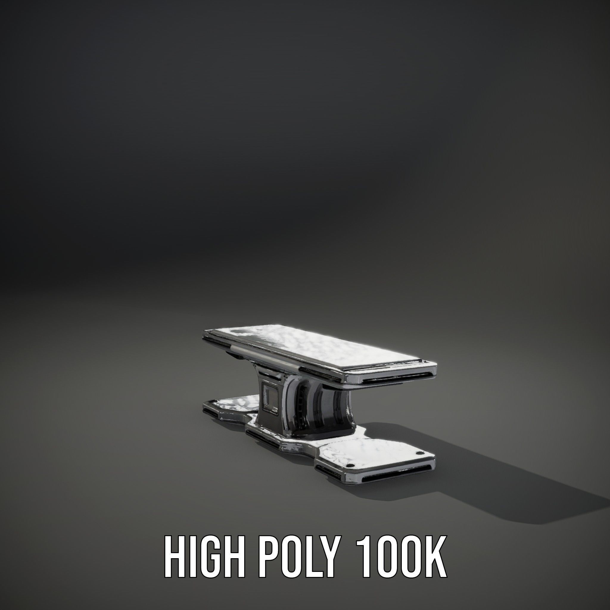 Futuristic Control Console model pack with hightech features Low-poly 3D model_10