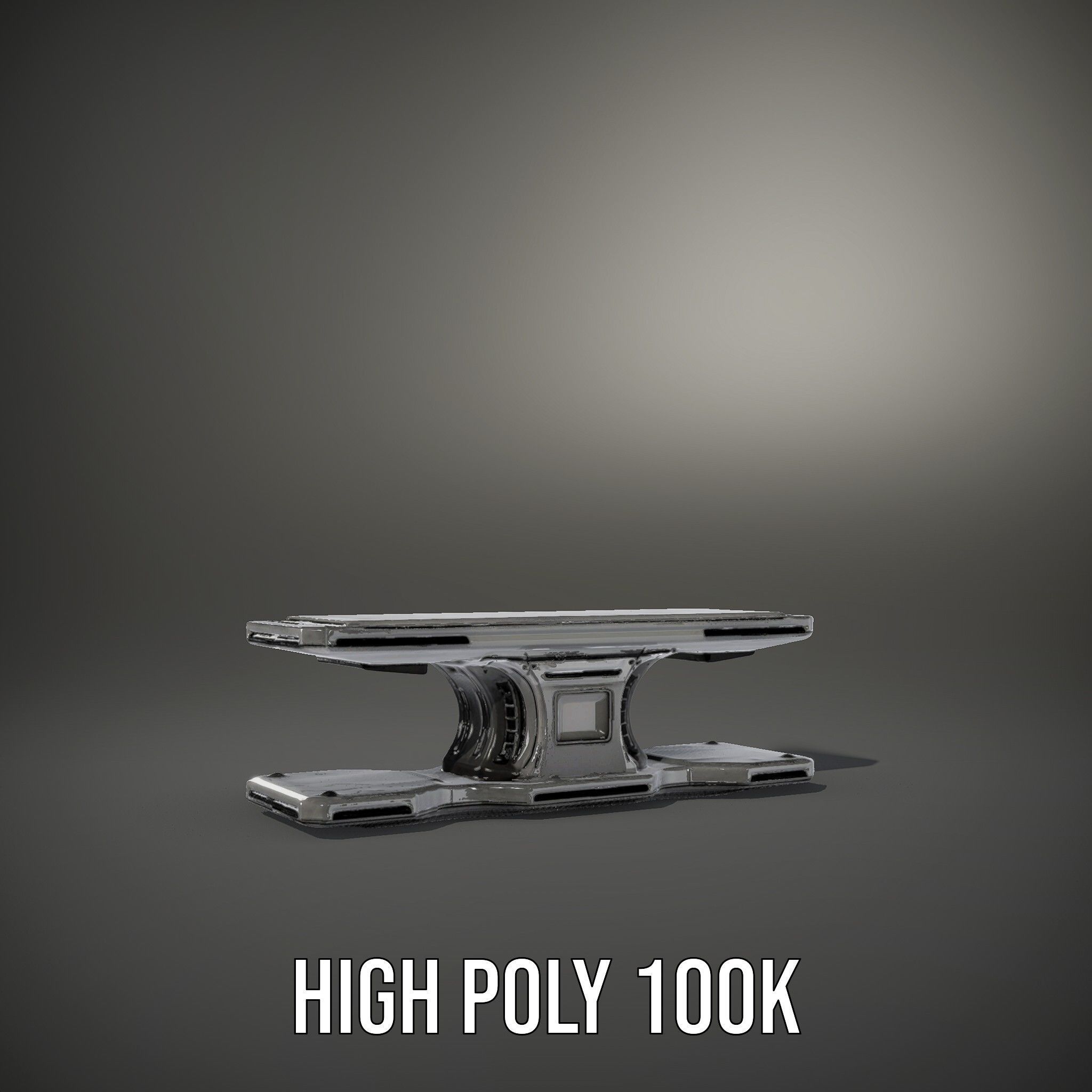 Futuristic Control Console model pack with hightech features Low-poly 3D model_8